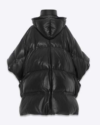 Saint Laurent Paris o1bcso1str1025 Down Cape In Lambskin in Black Size US M / EU 48-50 / 2 - 3 Thumbnail