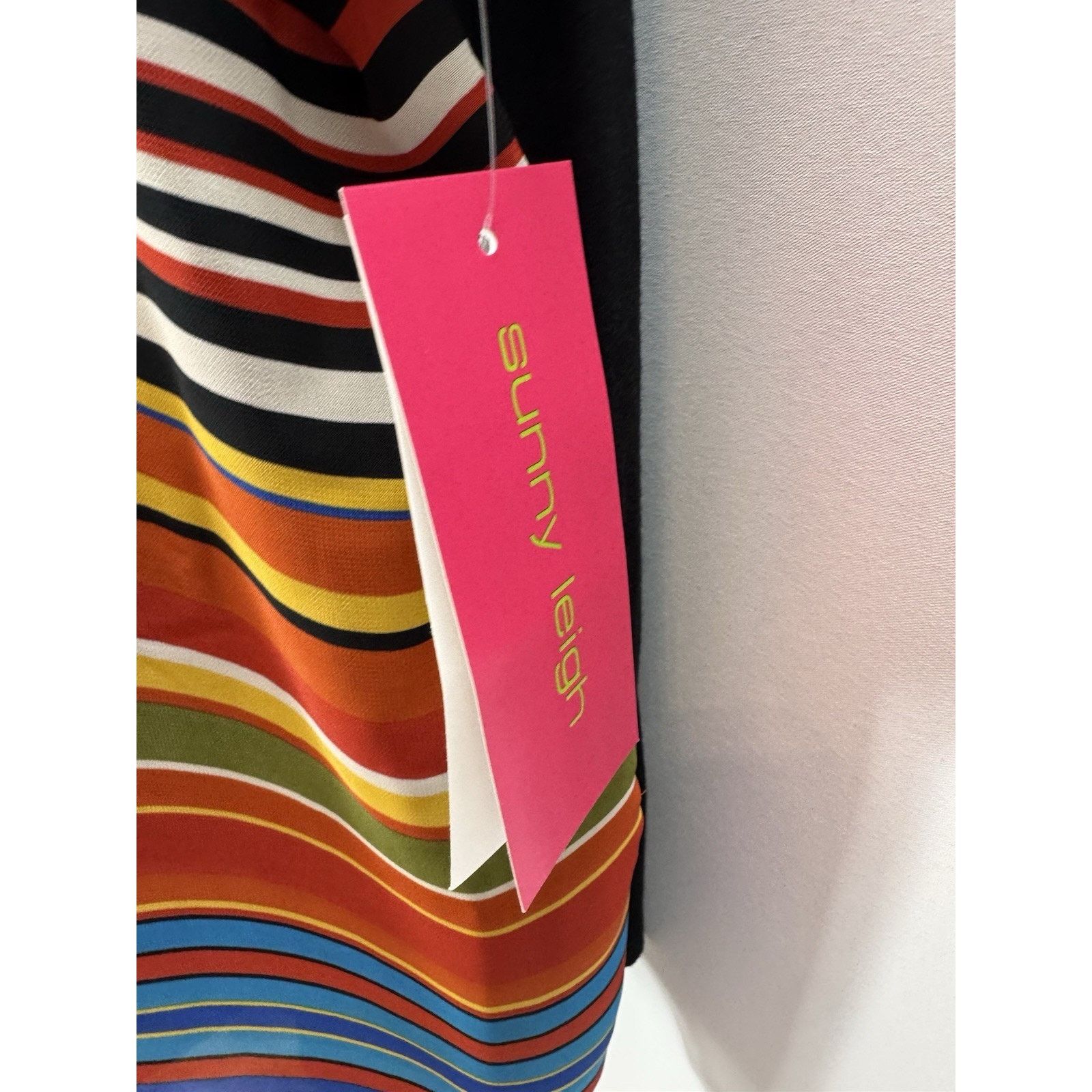 Other Sunny Leigh Chiffon Striped Rayon Jersey Knit Blouse NWT X-L Size XL / US 12-14 / IT 48-50 - 2 Thumbnail