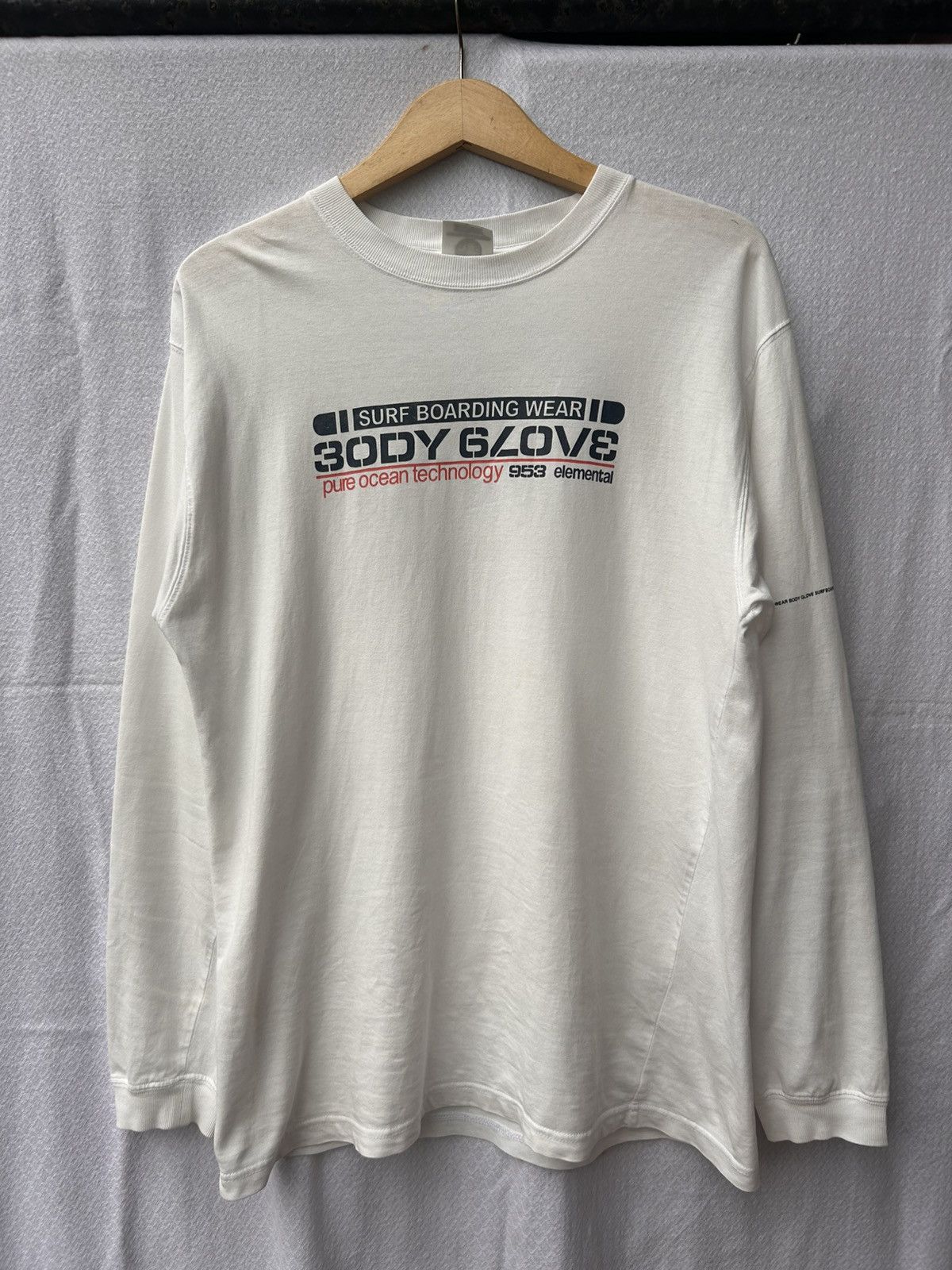 Body Glove × Japanese Brand Body glove sweatshirt white longsleeve Size US L / EU 52-54 / 3 - 1 Thumbnail