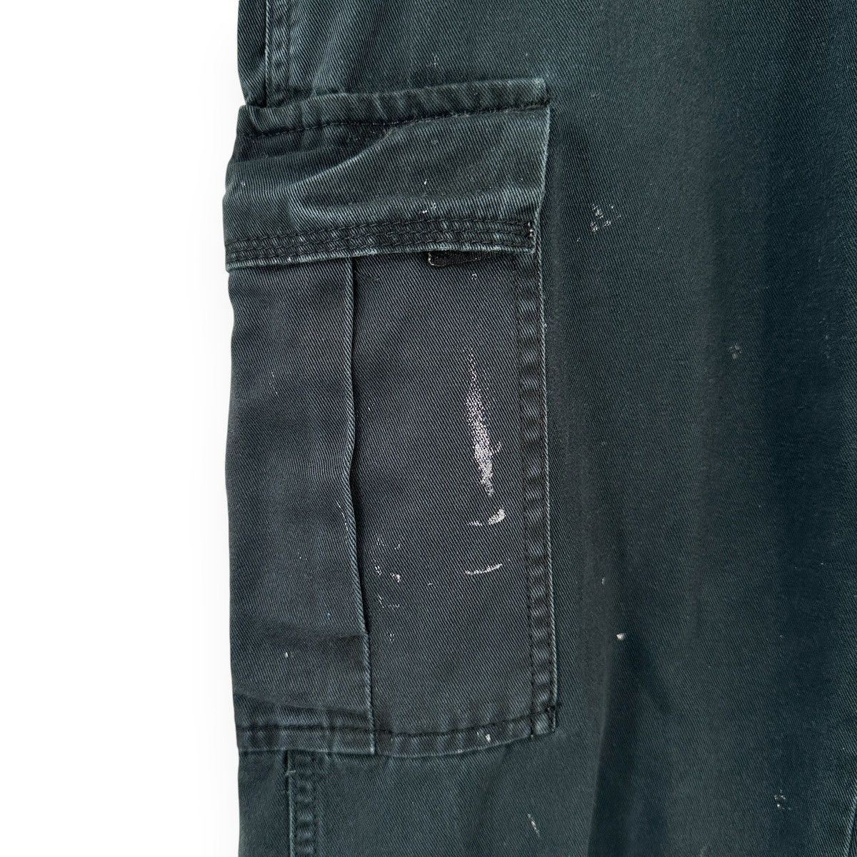 Vintage Washed Black Paint Splatter Distressed Cargo Pants Size US 30 / EU 46 - 3 Thumbnail