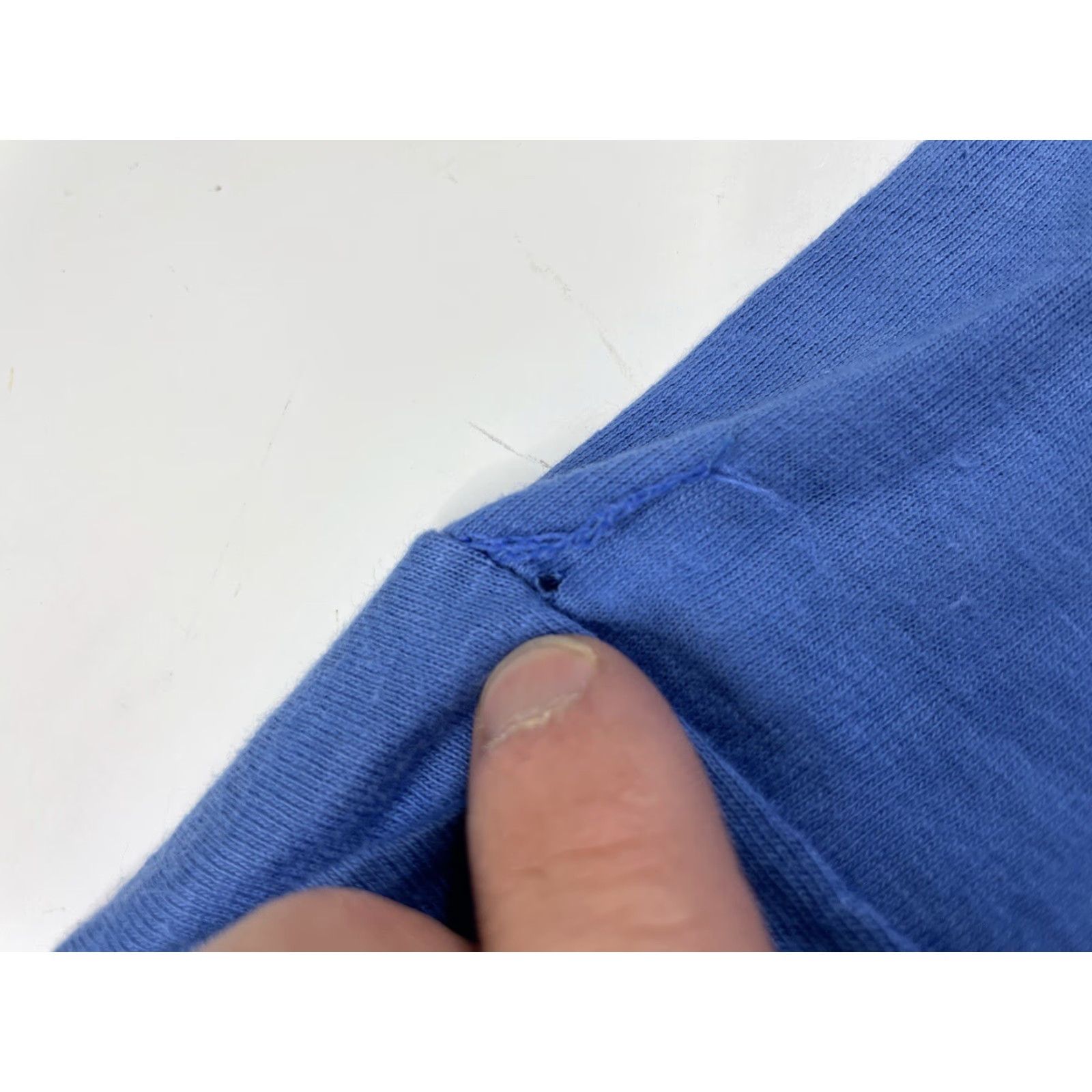 Fruit Of The Loom VINTAGE Fruit of the Loom T-Shirt Selvedge Pocket Large Blue Crew Neck Short Sleeve 90s Grunge Skate Men Size US L / EU 52-54 / 3 - 5 Thumbnail