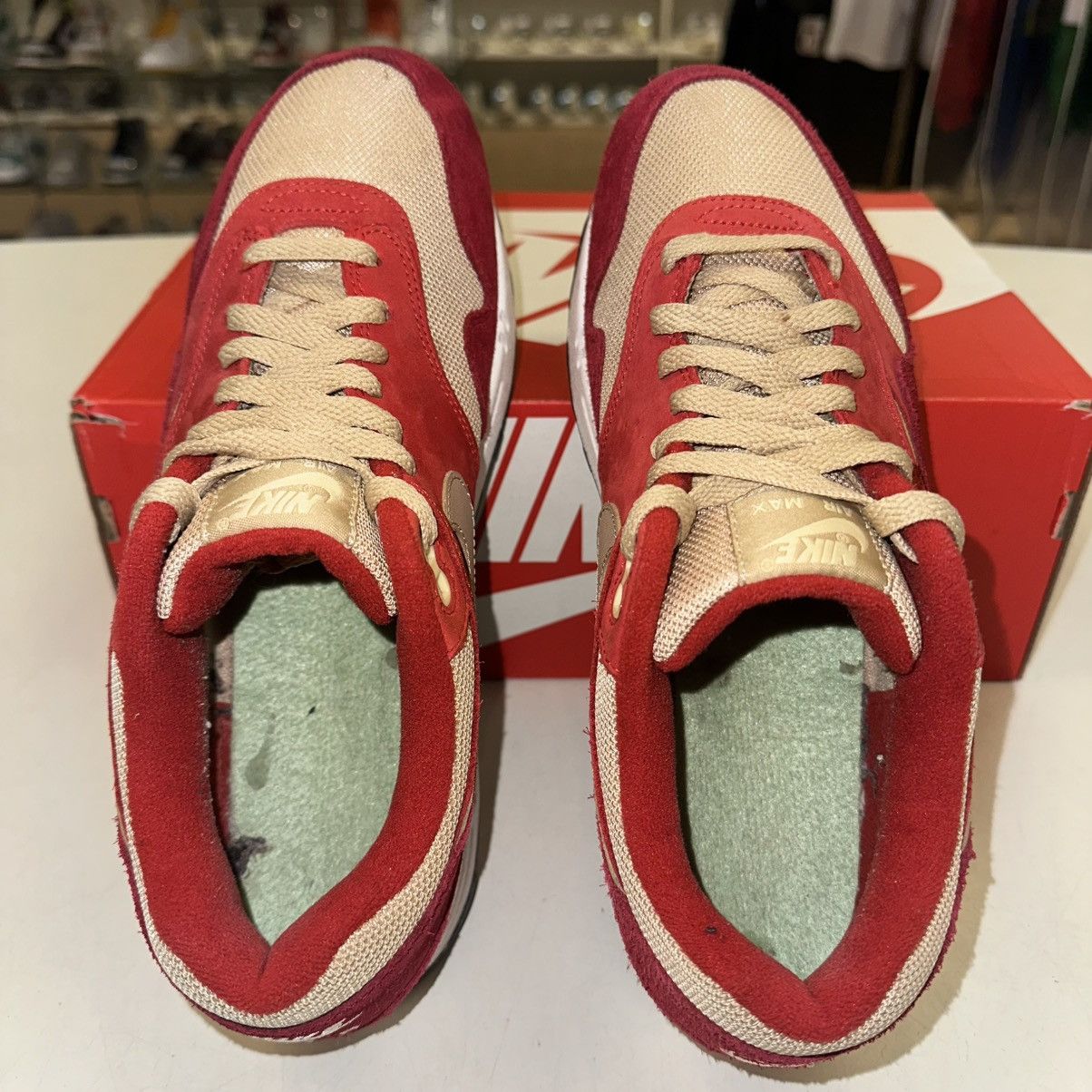 Nike Size 10 - Nike Air Max 1 Premium Retro Red Curry Size US 10 / EU 43 - 3 Thumbnail