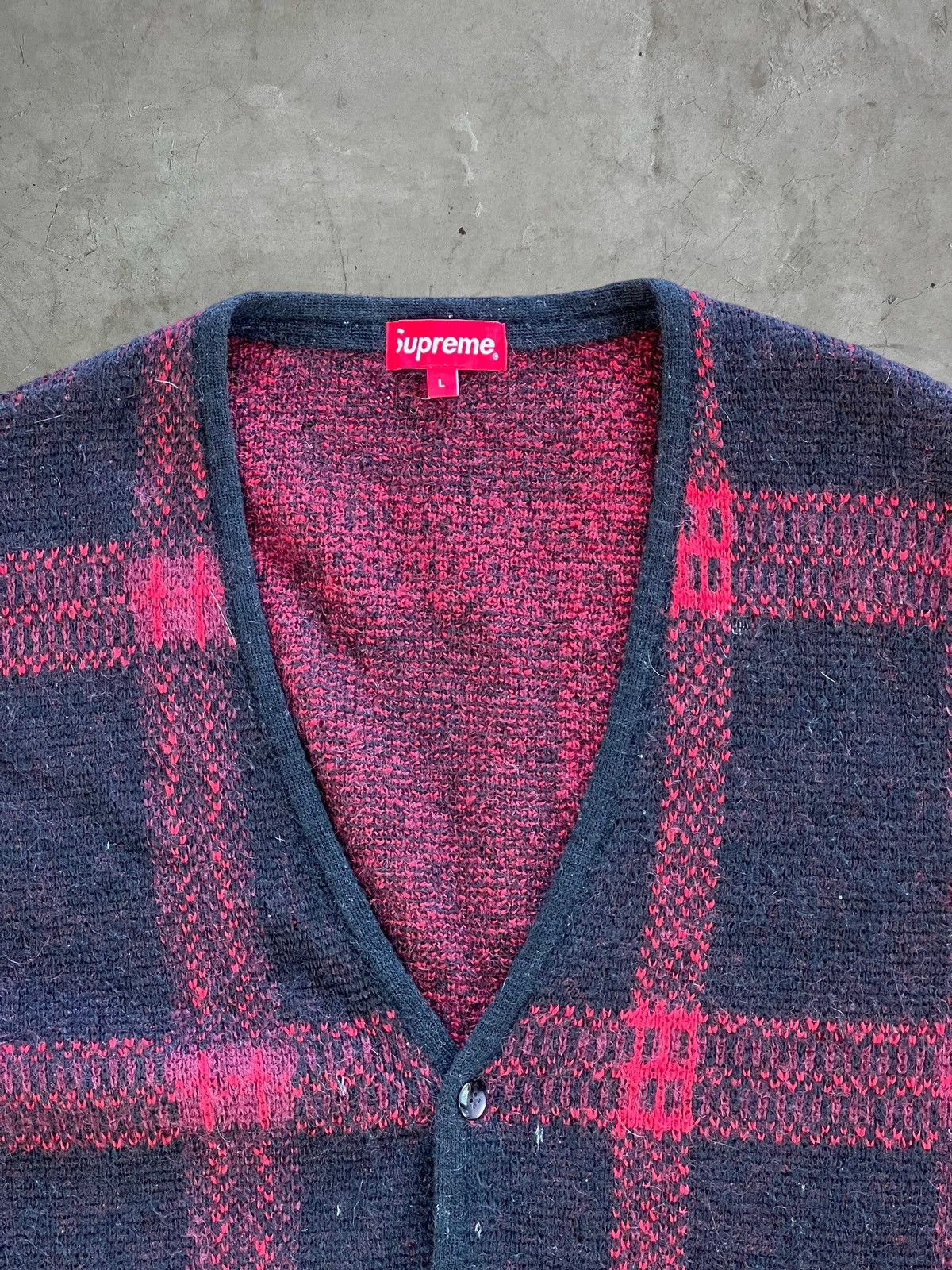 FW/14 Supreme Plaid Mohair Cardigan