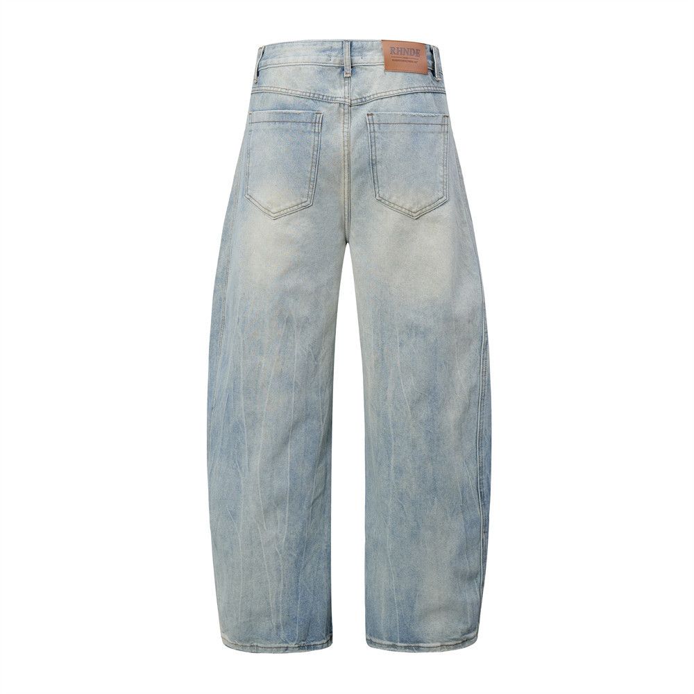 Japanese Brand × Jean Fashion cargo punk washed distressed scimitar jeans Size US 32 / EU 48 - 2 Thumbnail