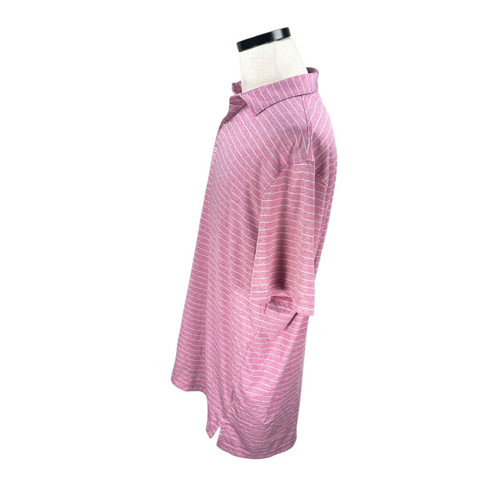 Other Johnnie-O Polo Shirt Mens XL Pink Blue Striped Golf Pullover Size US XL / EU 56 / 4 - 5 Thumbnail