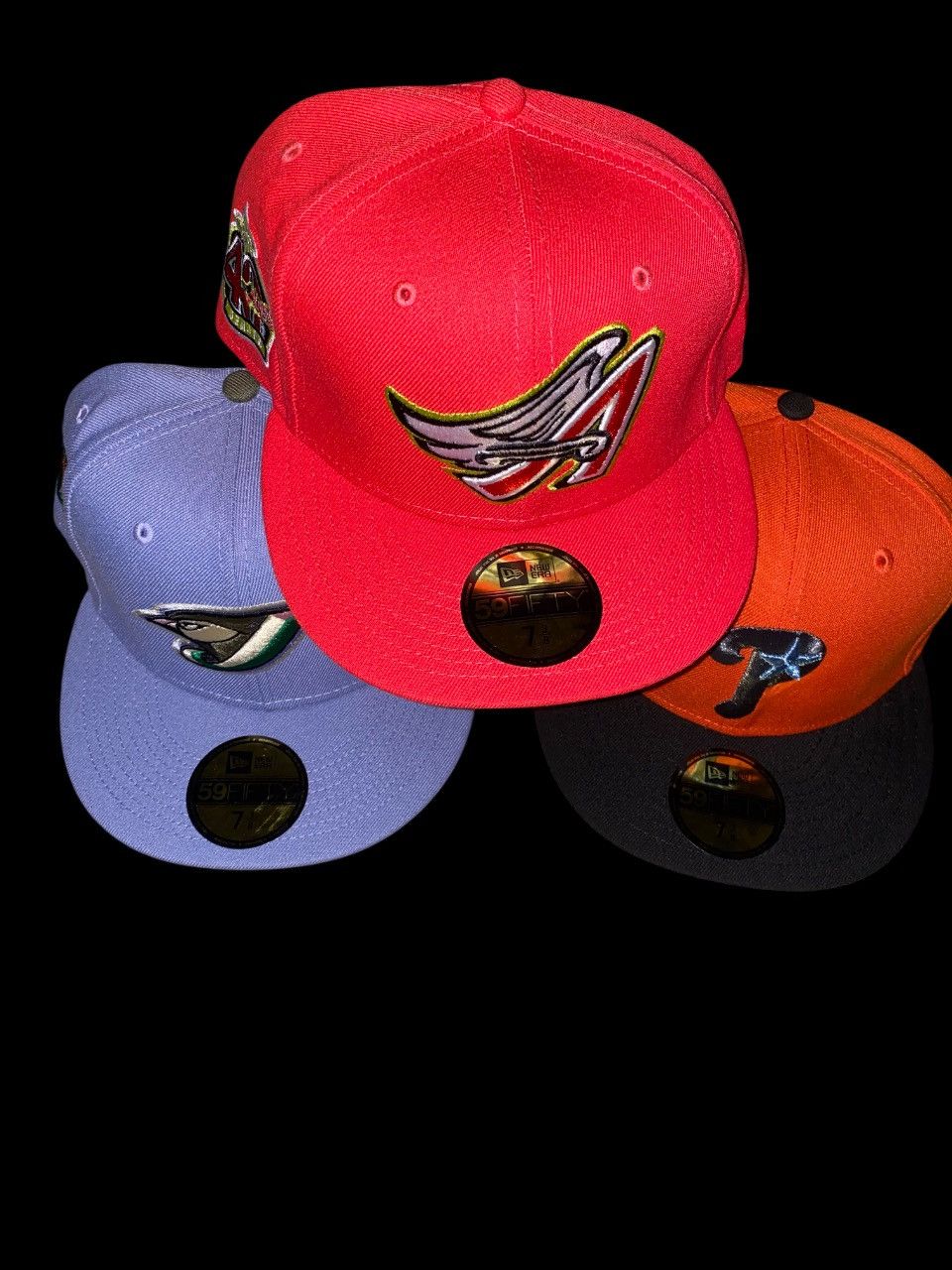 New Era NEW ERA 3 HATS / PHILLIES SZ 3/8/ BLUE JAY3/8 / ANGELS 3/8 Size ONE SIZE - 2 Thumbnail