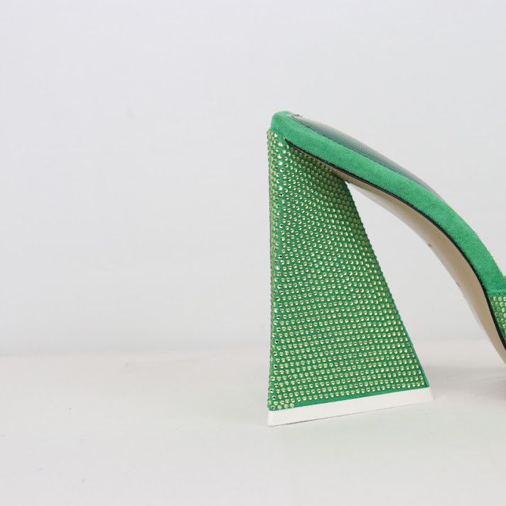The Attico o1rshd1 Devon Mules In Emerald Size US 7 / IT 37 - 5 Thumbnail