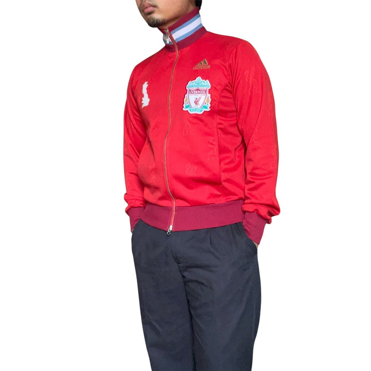 Adidas Vintage Adidas Liverpool FC Soccer Track Tops Zip Jacket Y2K Size US S / EU 44-46 / 1 - 4 Thumbnail