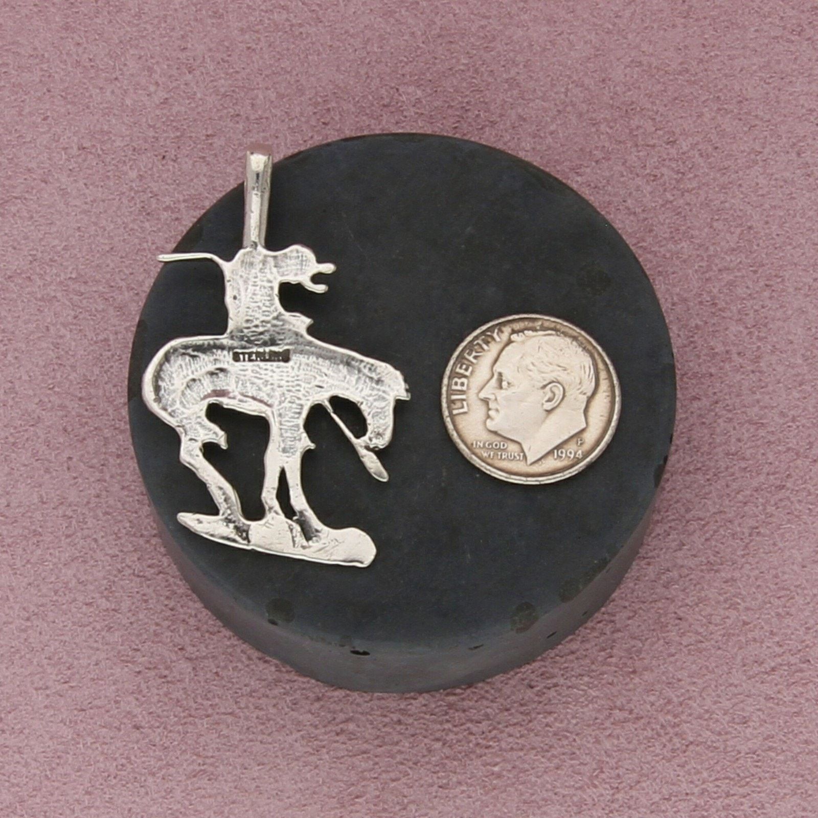 Sterling Silver sterling silver southwestern trailblazer cowboy pendant Size ONE SIZE - 3 Thumbnail