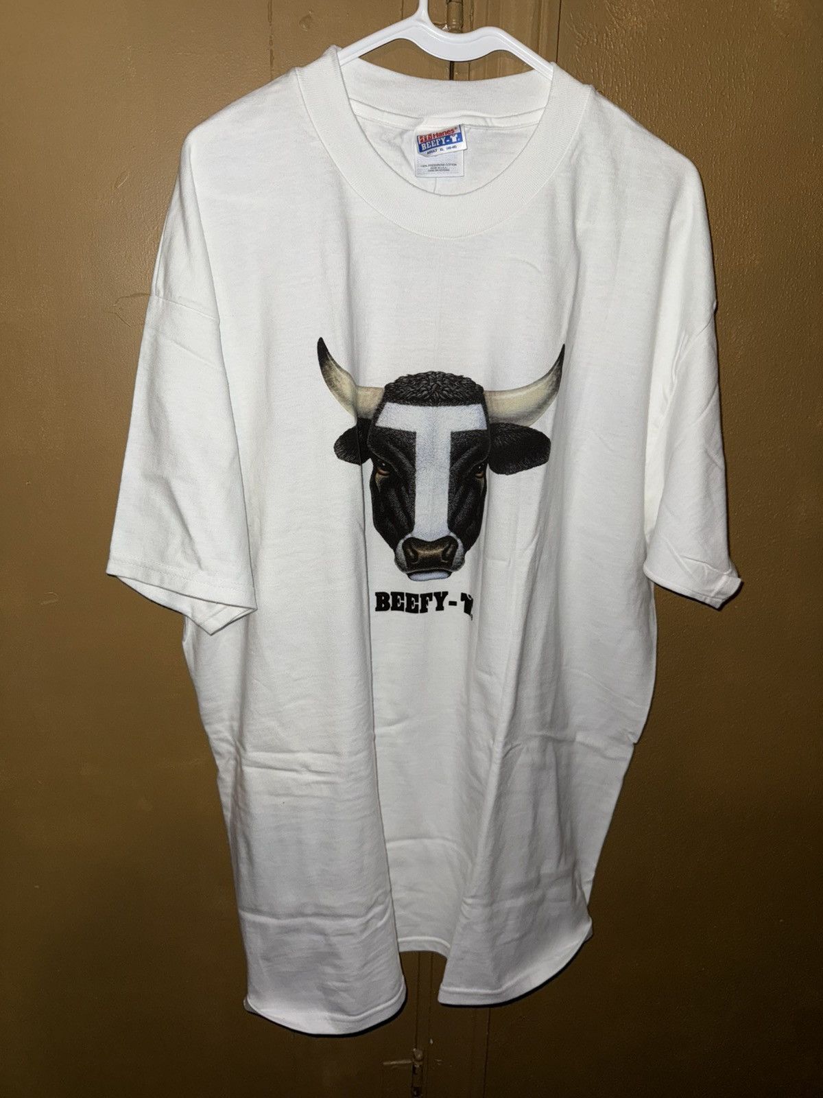 Hanes Vintage 90’s Hanes Graphic Beefy Cow Short Sleeve T Shirt XL Size US XL / EU 56 / 4 - 1 Thumbnail