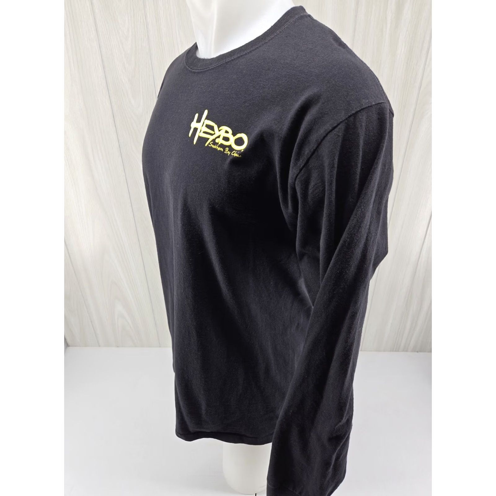 Vintage Heybo Shirt Mens Large Eagle Black Long Sleeve Cotton Size US L / EU 52-54 / 3 - 5 Thumbnail