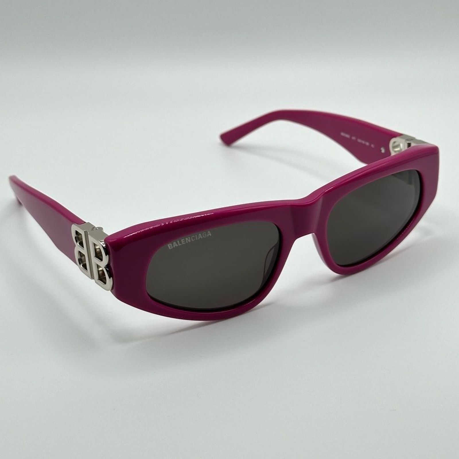 Balenciaga NEW BALENCIAGA BB0095S 017 Fuchsia/Silver/Grey Sunglasses Size ONE SIZE - 2 Thumbnail