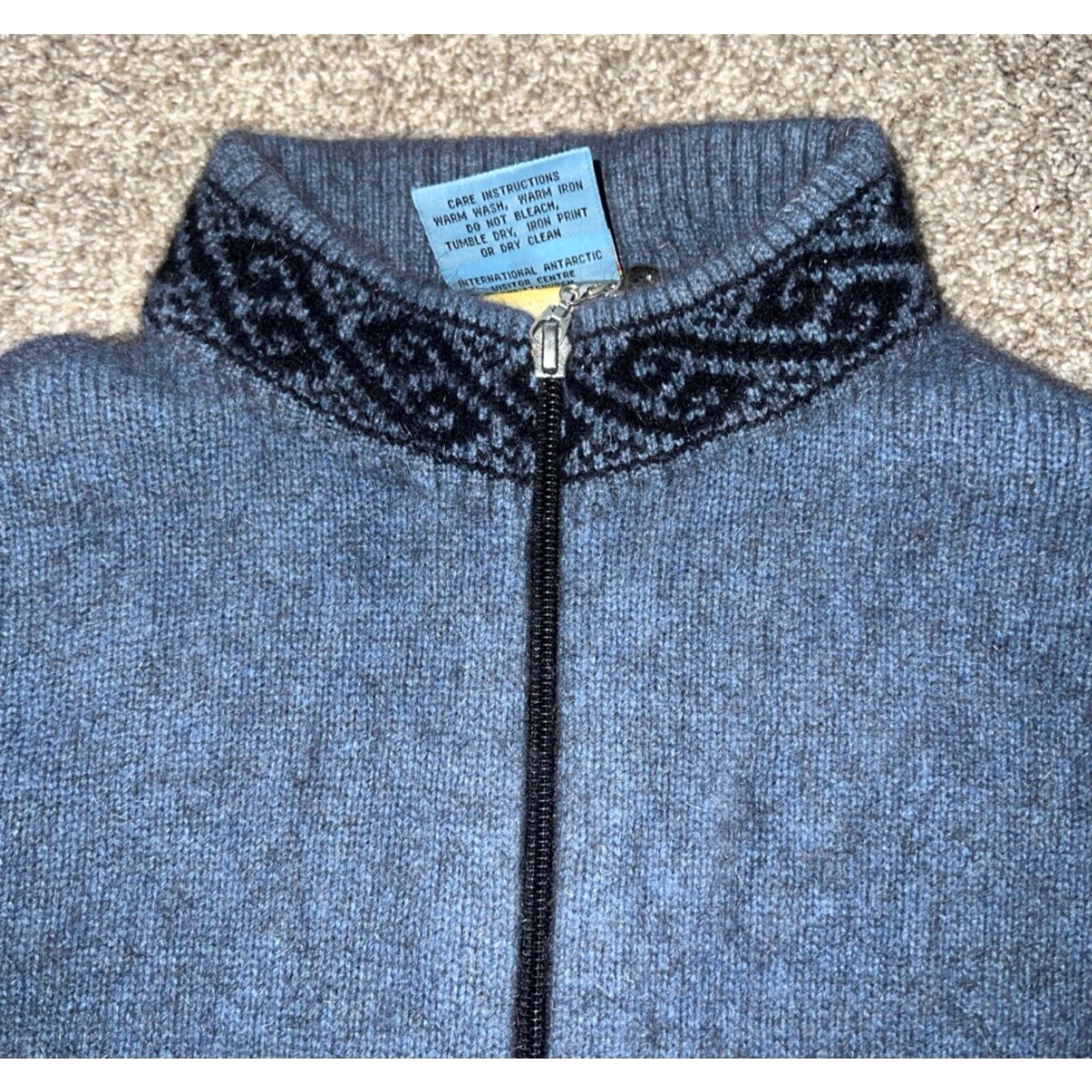 Vintage VINTAGE The Antarctic Shop Blue Wool Cardigan Womens Size M Size M / US 6-8 / IT 42-44 - 2 Thumbnail