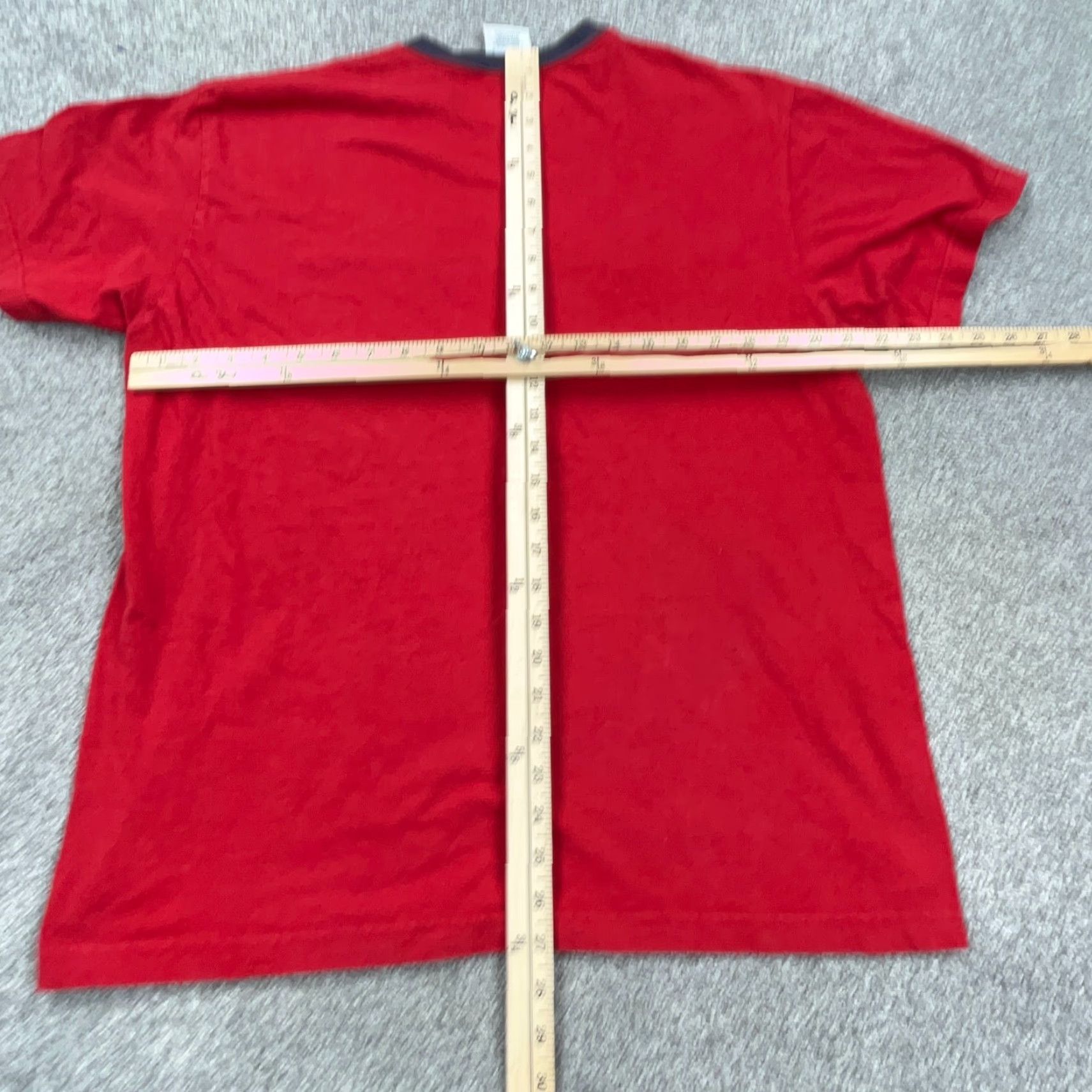 Tommy Hilfiger VINTAGE Tommy Hilfiger Shirt Men Medium Red Blue Spell Out Tee Y2K Ringer Adult Size US M / EU 48-50 / 2 - 6 Thumbnail