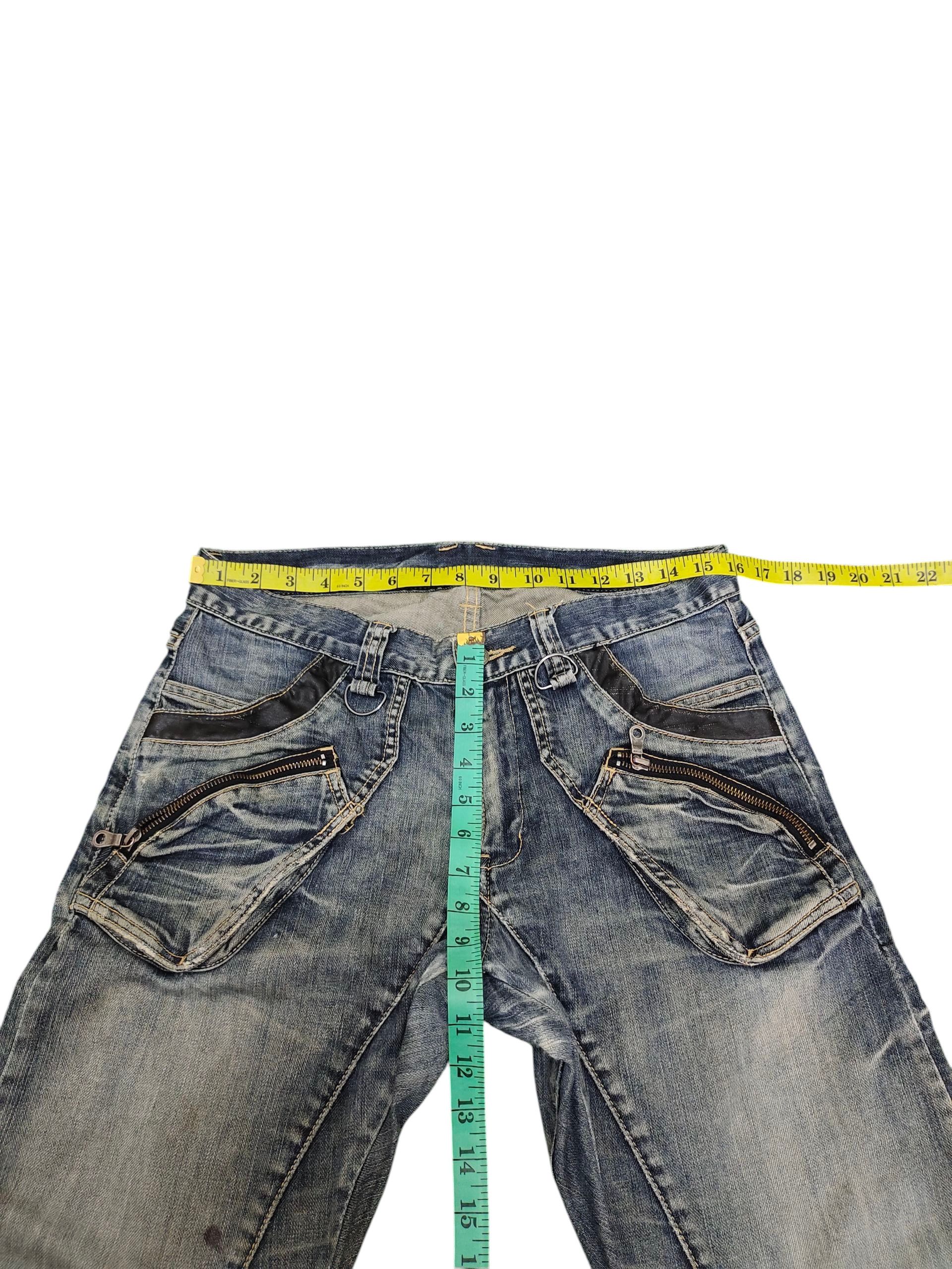 PPFM Ppfm Multi Zipper Pocket Distress Denim Jeans Grunge Punk Size US 32 / EU 48 - 15 Thumbnail