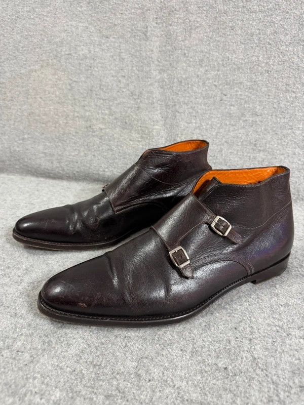 Santoni Santoni Double Monk Strap Boots Leather 9 43 Brown Size US 10 / EU 43 - 7 Thumbnail