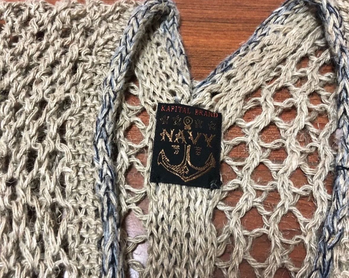 Kapital Kapital Hirata Kazuhiro Linen Knitted Mesh Knitted Sweater Size US S / EU 44-46 / 1 - 3 Thumbnail