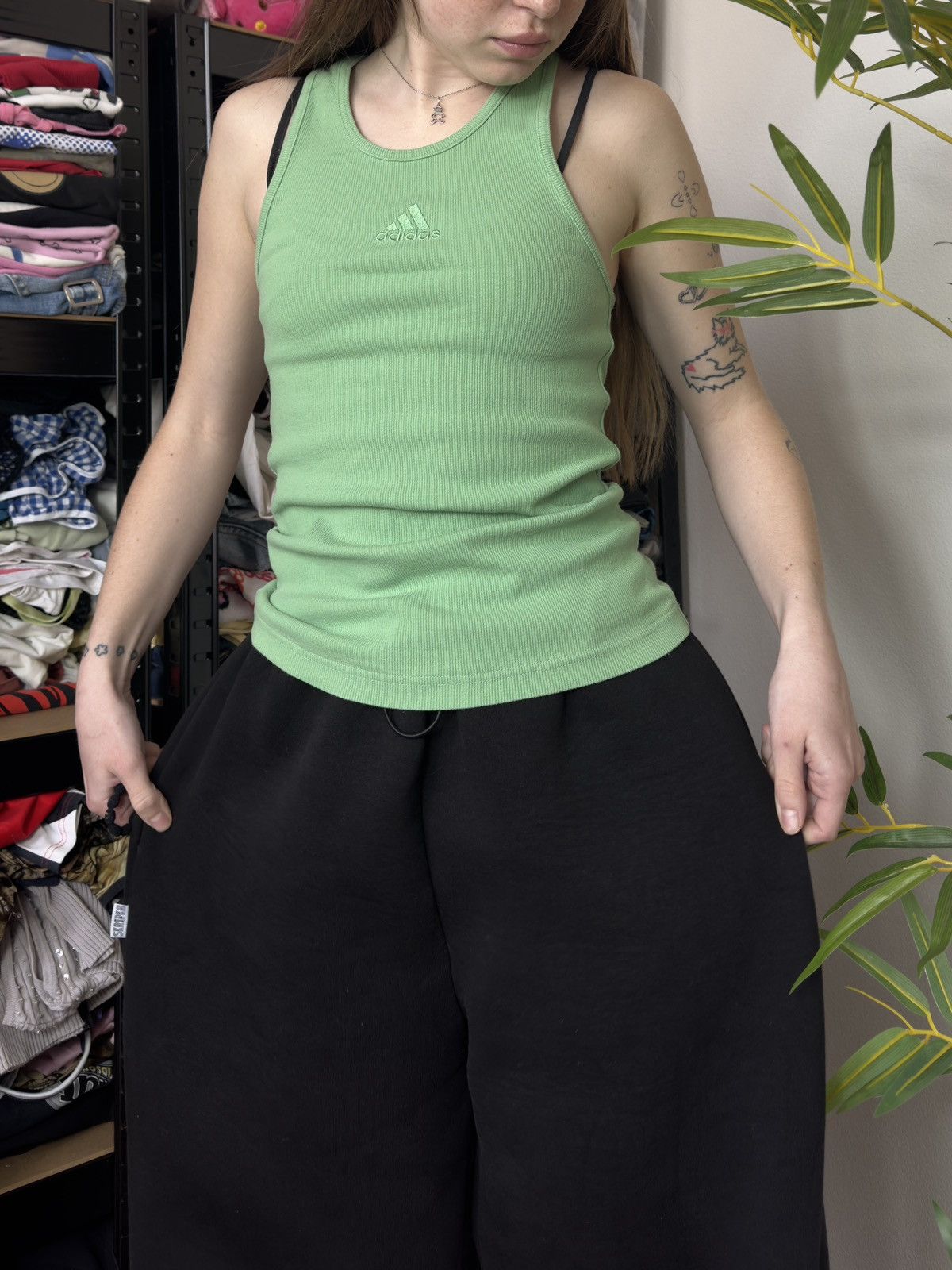 Adidas 1990s ADIDAS VINTAGE RIBBED TANK TOP Size S / US 4 / IT 40 - 2 Thumbnail
