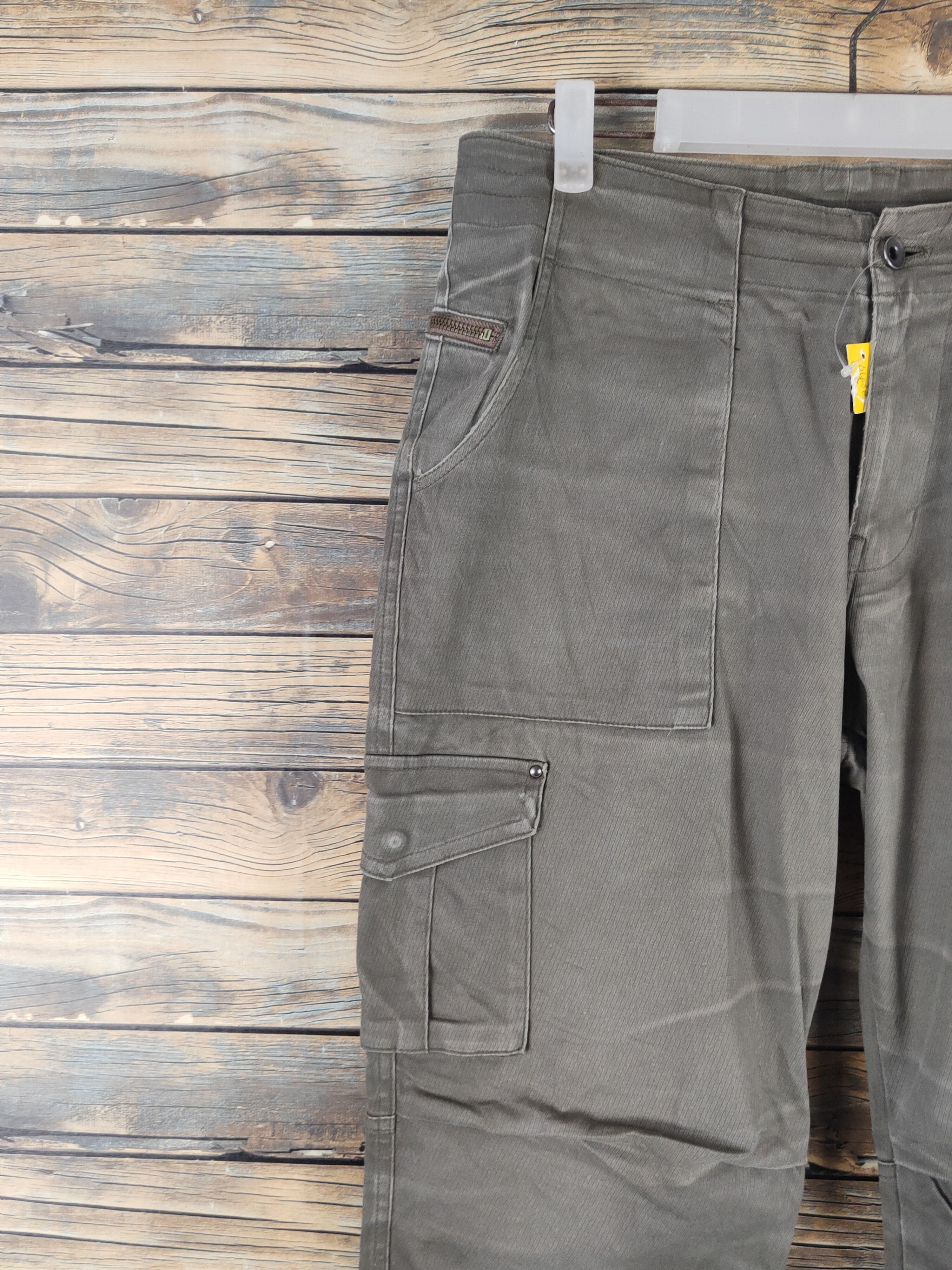 Boycott DL Boycott Dark Olive Multipocket Cargo Pants #46-265T Size US 32 / EU 48 - 3 Thumbnail