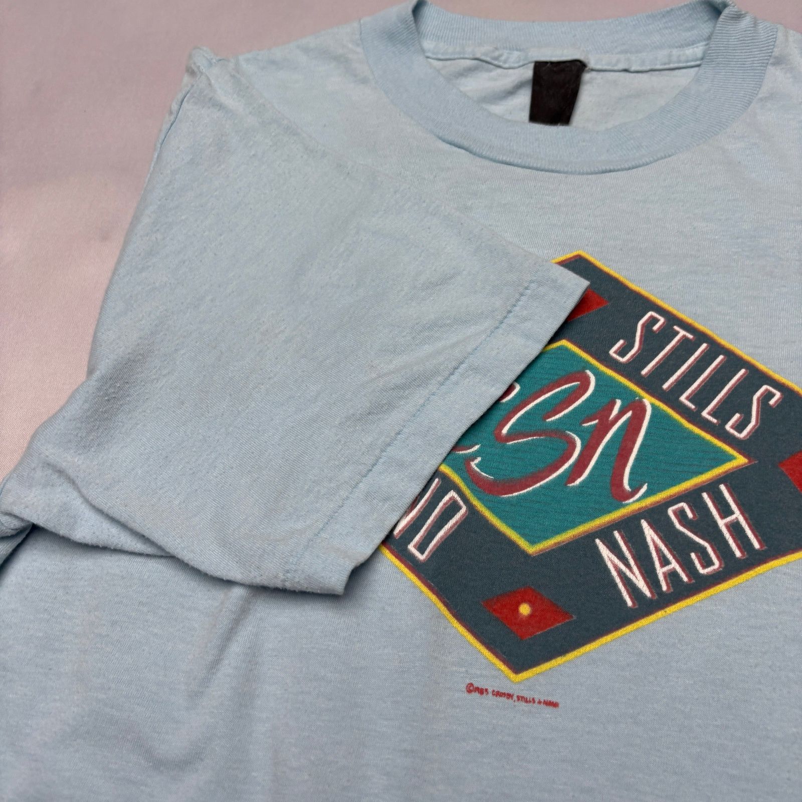 Vintage Vintage 80s Crosby Stills and Nash 1985 Summer Tour Shirt Size US S / EU 44-46 / 1 - 5 Thumbnail