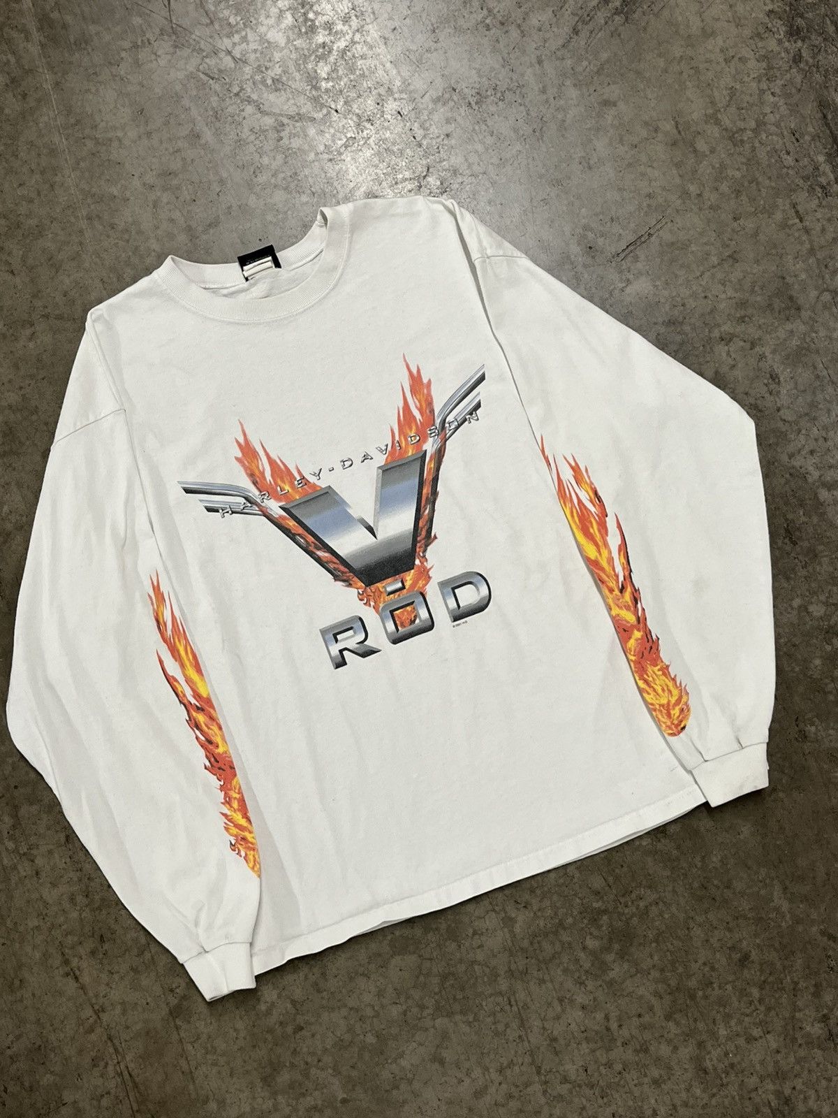 Vintage Harley Davidson vintage flame longsleeve shirt skater hype Size US XL / EU 56 / 4 - 2 Thumbnail