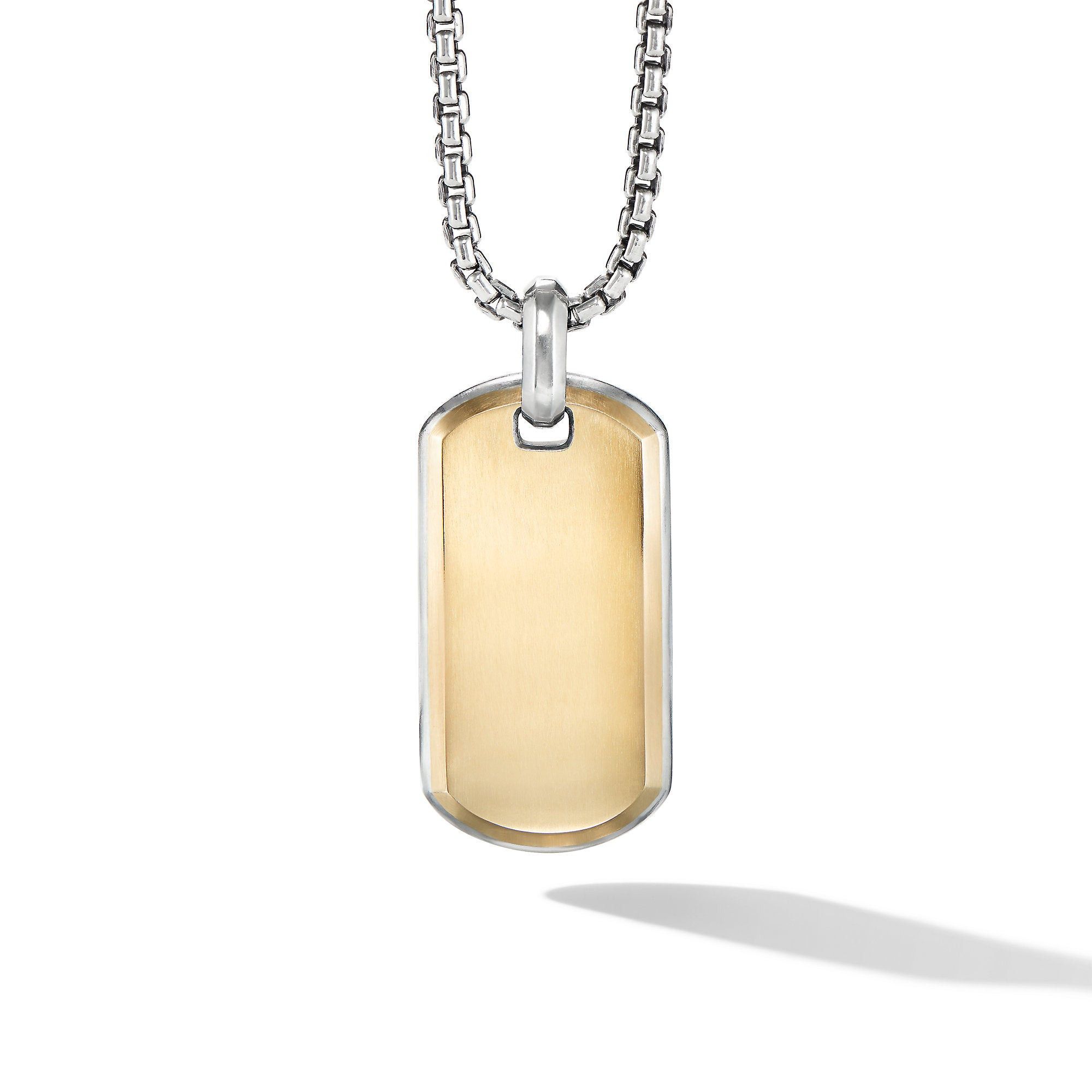 David Yurman o1w1db10526 D25382M /Size 10/Streamline Tag in Silver/Golden Size ONE SIZE - 1 Thumbnail