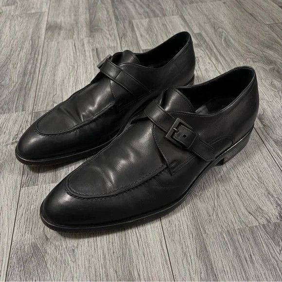 Giorgio Armani Giorgio Armani Classic Leather Buckle Strap Shoes Size US 10.5 / EU 43-44 - 1 Thumbnail