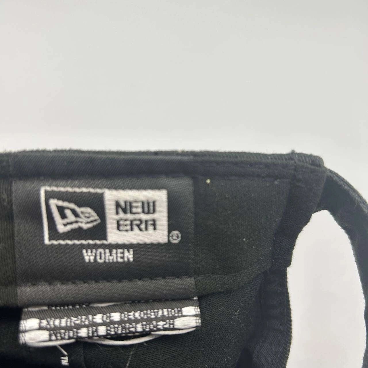 New Era Las Vegas Raiders Hat Women Black NFL Strap Back Cap Cotton Size ONE SIZE - 6 Thumbnail