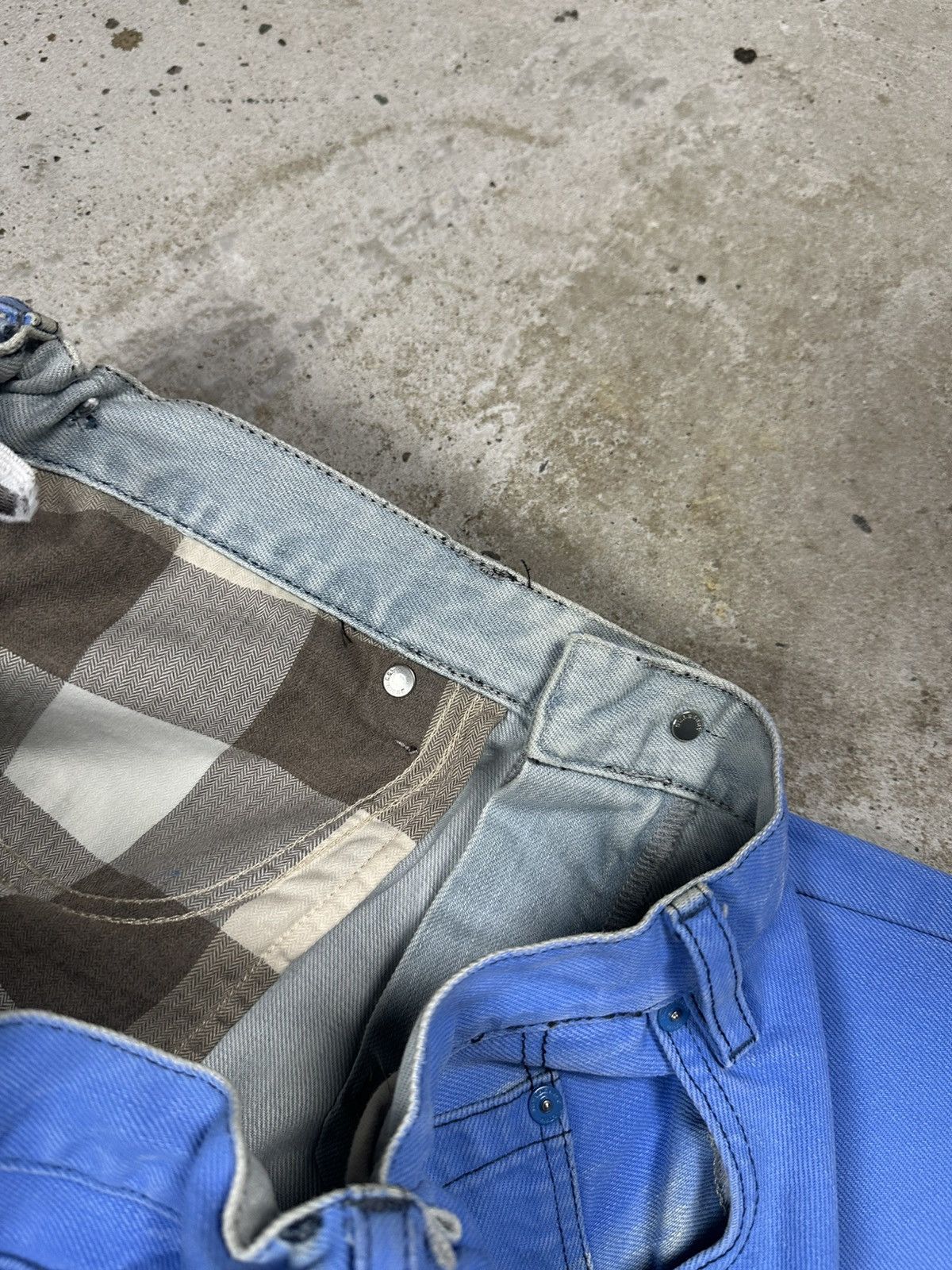 Burberry Vintage Y2K Burberry Brit Loose Baggy Blue Denim Pants Jeans Size US 32 / EU 48 - 12 Thumbnail