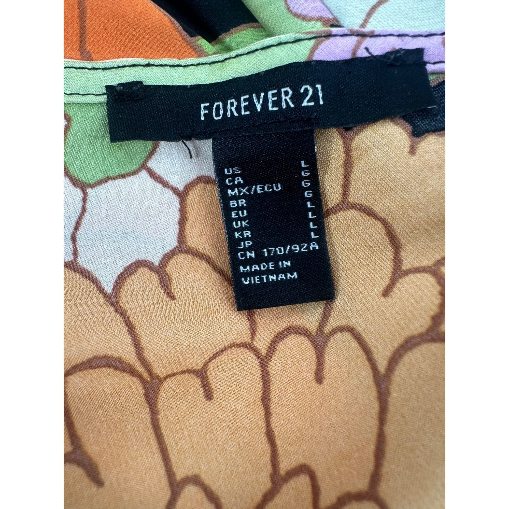 Forever 21 Forever 21 Women’s Retro Floral Slip Dress Large Asymmetrica Size L / US 10 / IT 46 - 6 Thumbnail