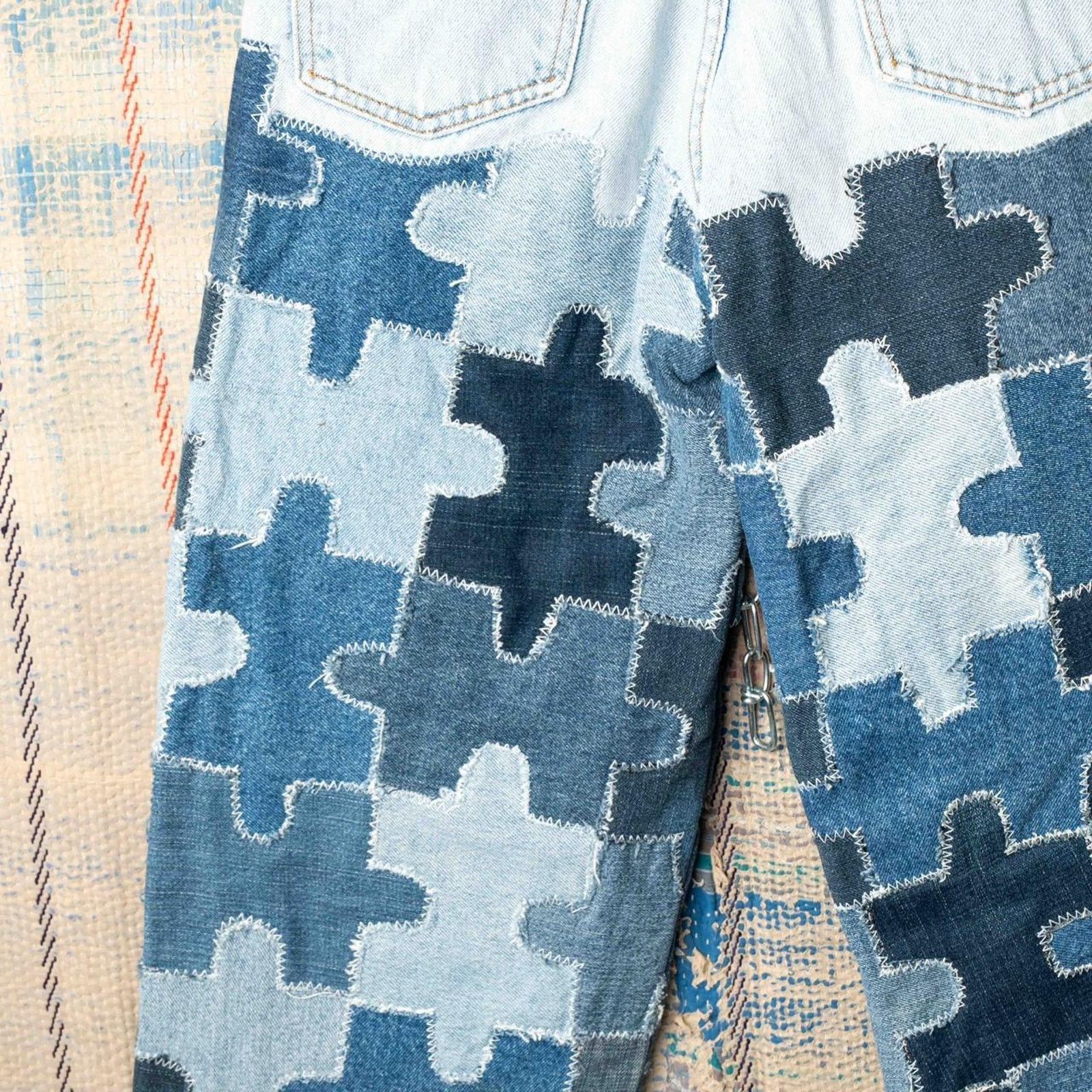 Levi's Custom levis patchwork jeans 34 x 30 Size US 35 - 4 Thumbnail