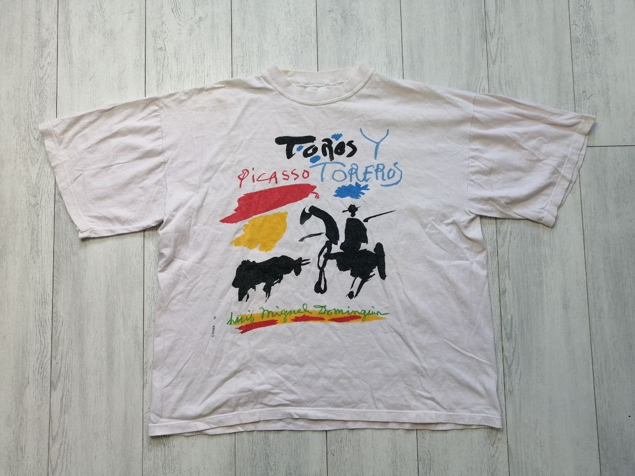 Vintage Vintage Pablo Picasso "Toros y Toreros" T-shirt, XL1993 Size US XL / EU 56 / 4 - 1 Thumbnail