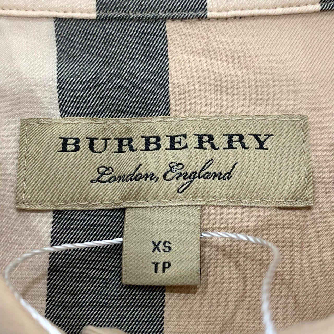 Burberry Burberry Beige Checkered Long-Sleeve Shirt XS Cotton Blend Size US XS / EU 42 / 0 - 2 Thumbnail