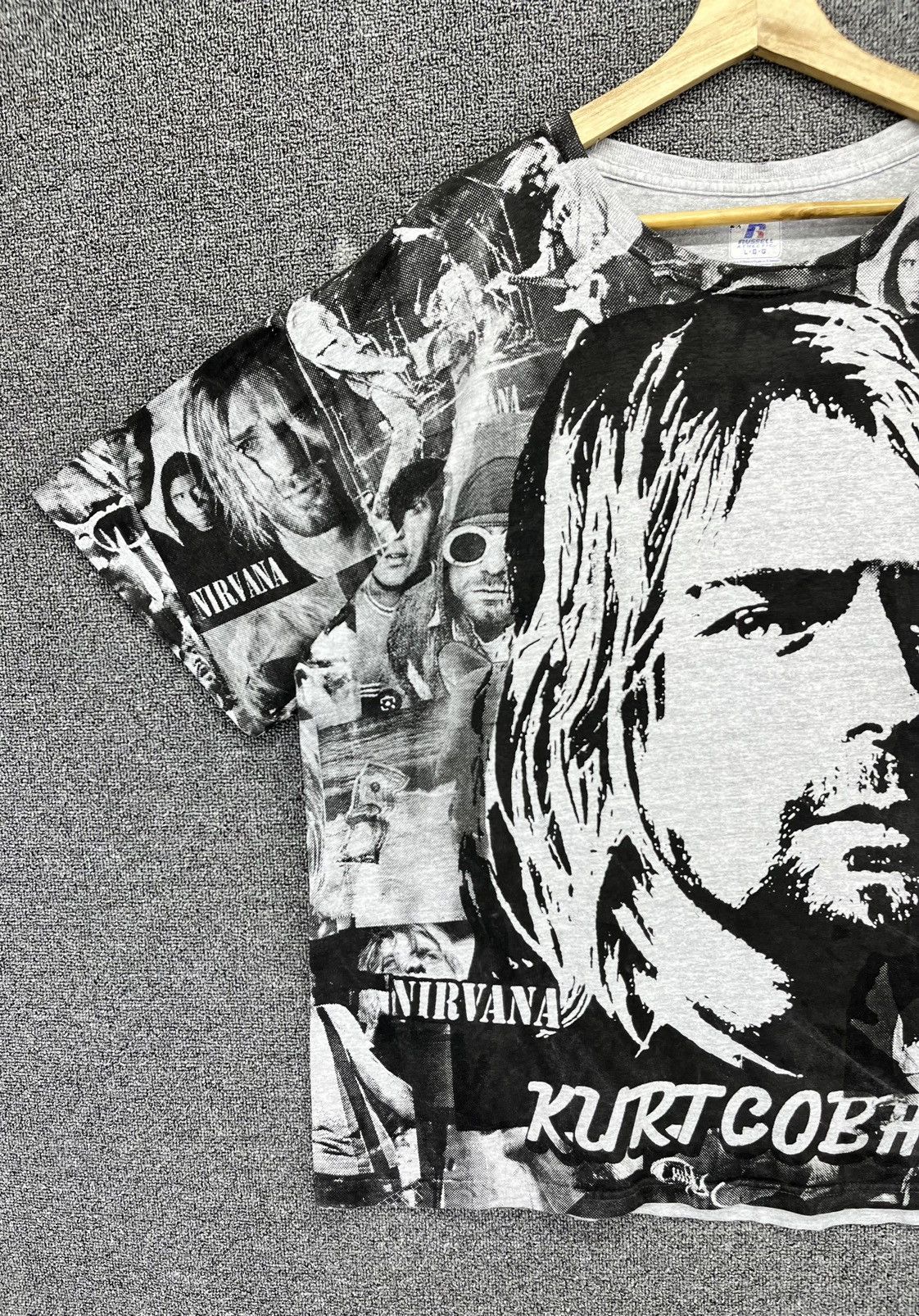 Band Tees Nirvana Overprint Punk Rock Band Tees T Shirts Size US L / EU 52-54 / 3 - 3 Thumbnail