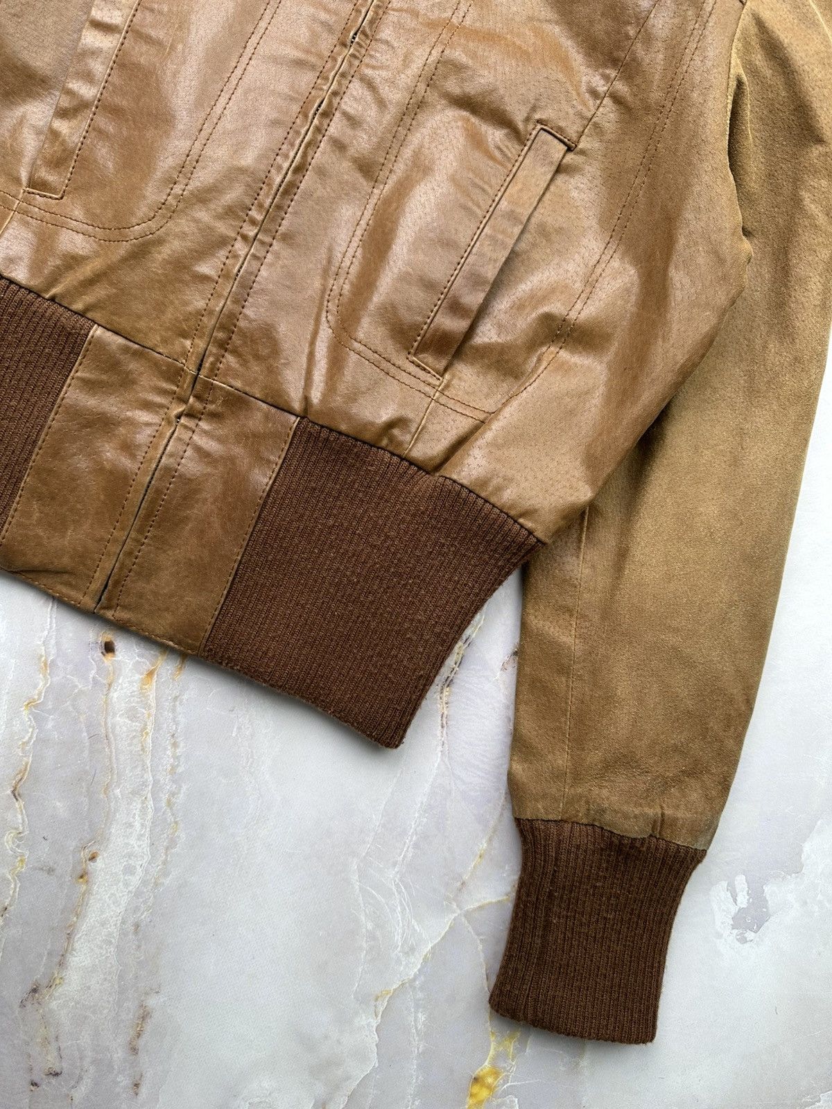 Japanese Brand Vintage Leather Jacket (E1) Size M / US 6-8 / IT 42-44 - 5 Thumbnail