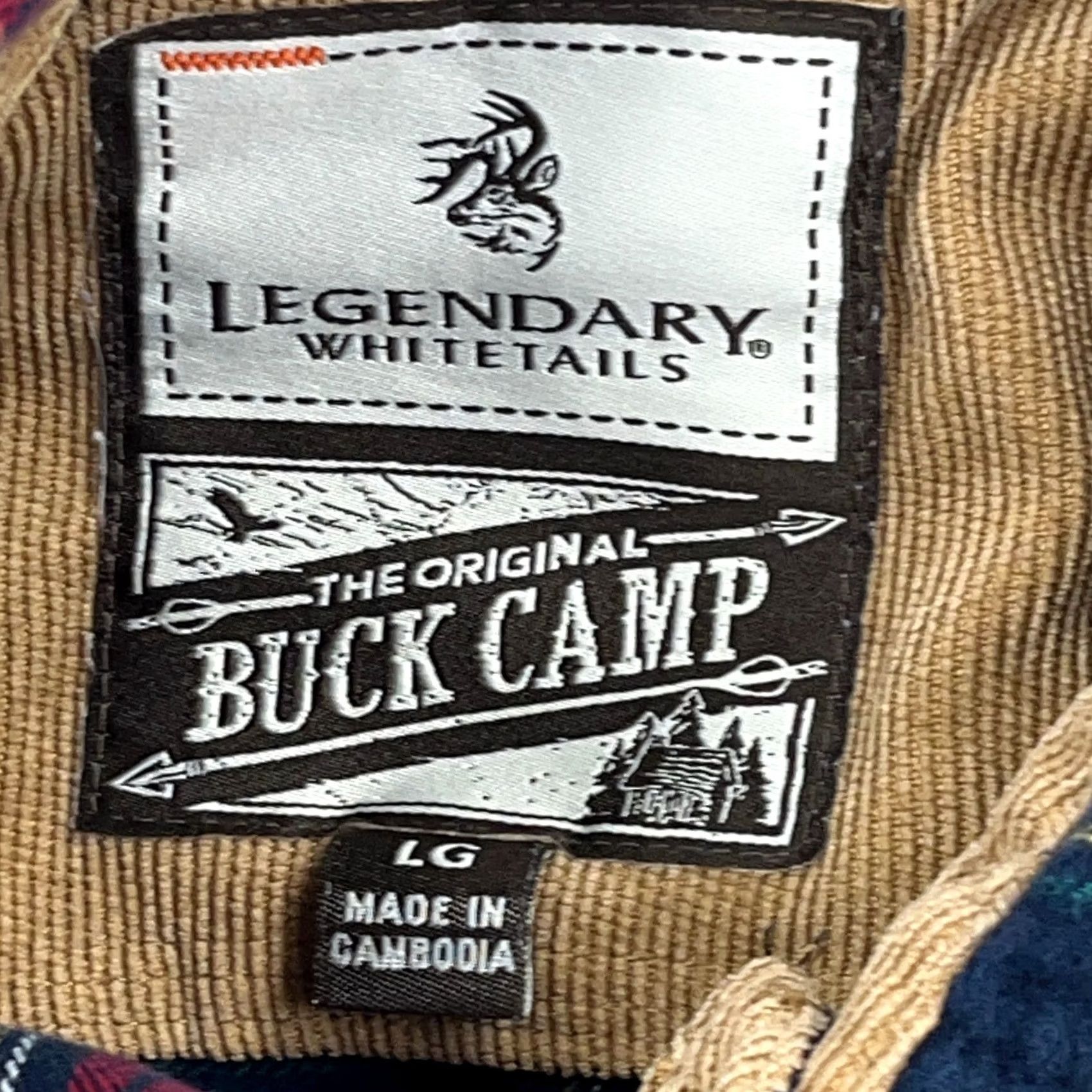 Vintage Legendary Whitetails Flannel Shirt Men L Blue Plaid Buck Camp Button Up Size US L / EU 52-54 / 3 - 5 Thumbnail