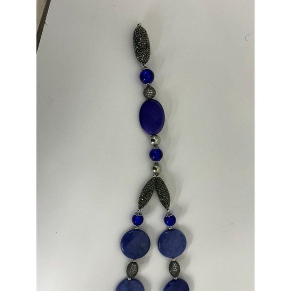 Handmade Lapis Lazuli & Druzy Necklace Size ONE SIZE - 5 Thumbnail