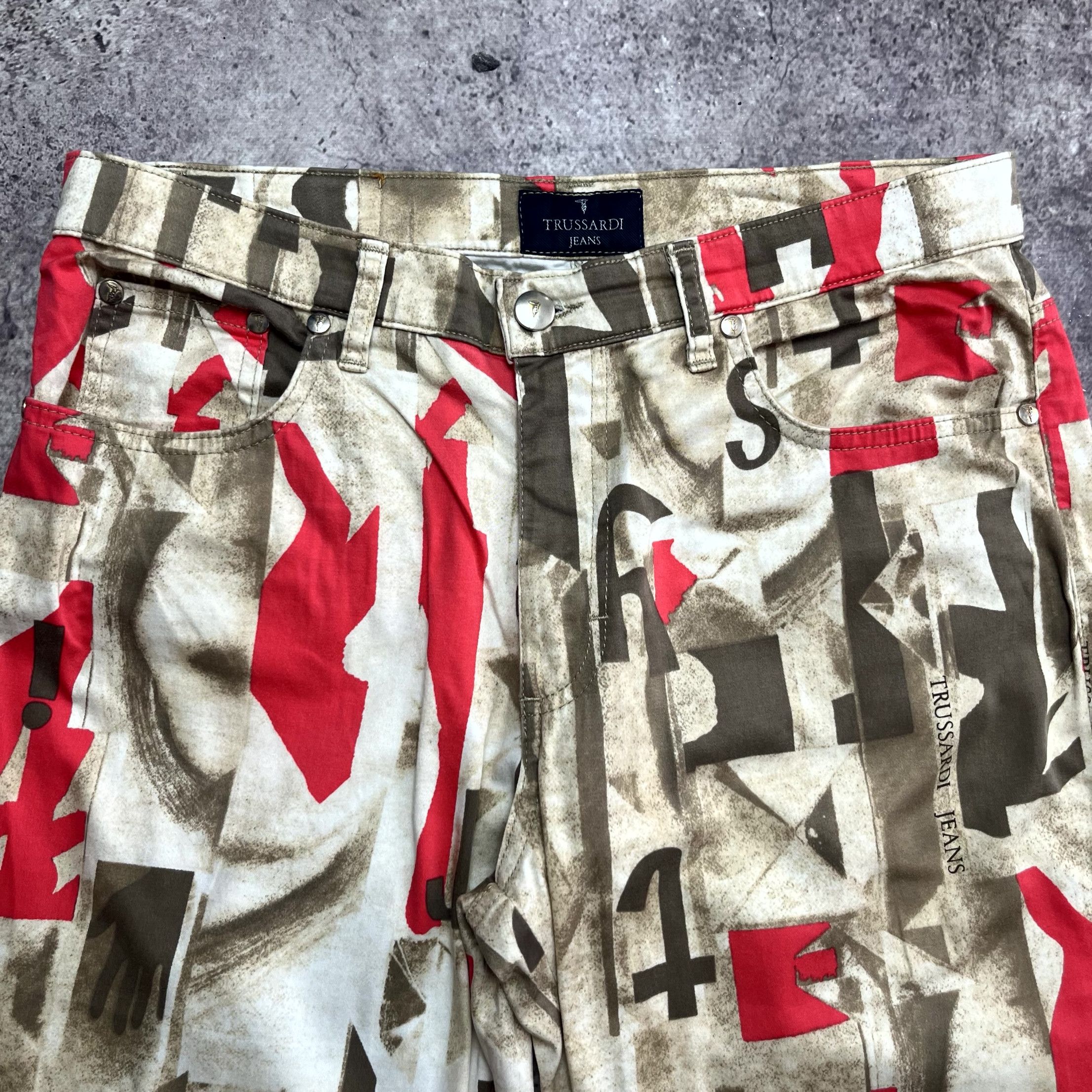 Trussardi Y2K Trussardi Abstract Pants Straight Pink Jeans Size 32 Size 32" / US 10 / IT 46 - 4 Thumbnail