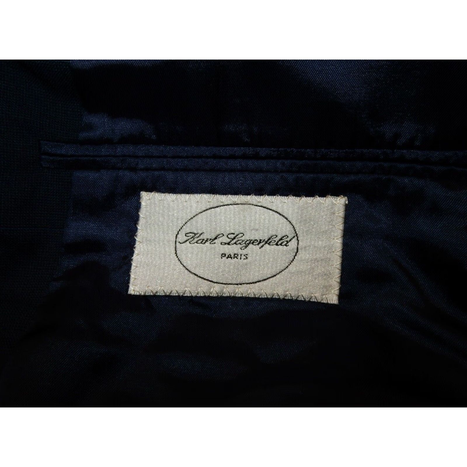 Karl Lagerfeld VINTAGE Karl Lagerfeld Men's Blazer Sport Coat Jacket Size 40R Wool Blue Size 40R - 7 Thumbnail