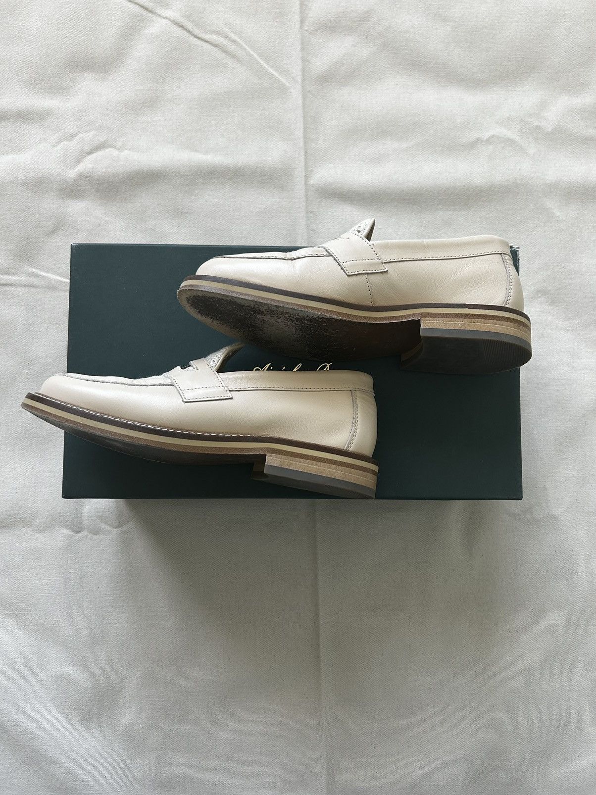 Aime Leon Dore Aime Leon Dore - Cream Raffia Loafers - 4M Size US 5.5 / IT 35.5 - 5 Thumbnail
