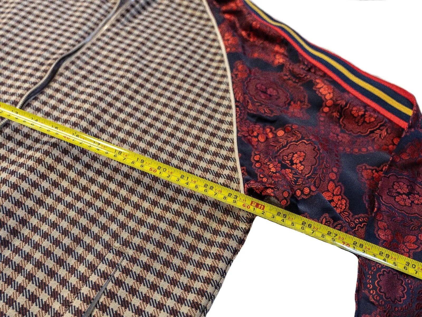 Gucci GUCCI Satin Brown Red Jacquard Track Suite Jacket Bomber Size US S / EU 44-46 / 1 - 7 Thumbnail