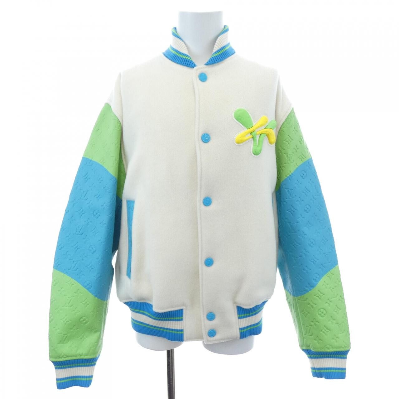 Louis Vuitton Louis Vuitton Louis Vuitton Rainbow Playground Varsity Jacket Textile Outerwear HOL63EYC8 DUTY FREE for USA Size ONE SIZE - 1 Thumbnail