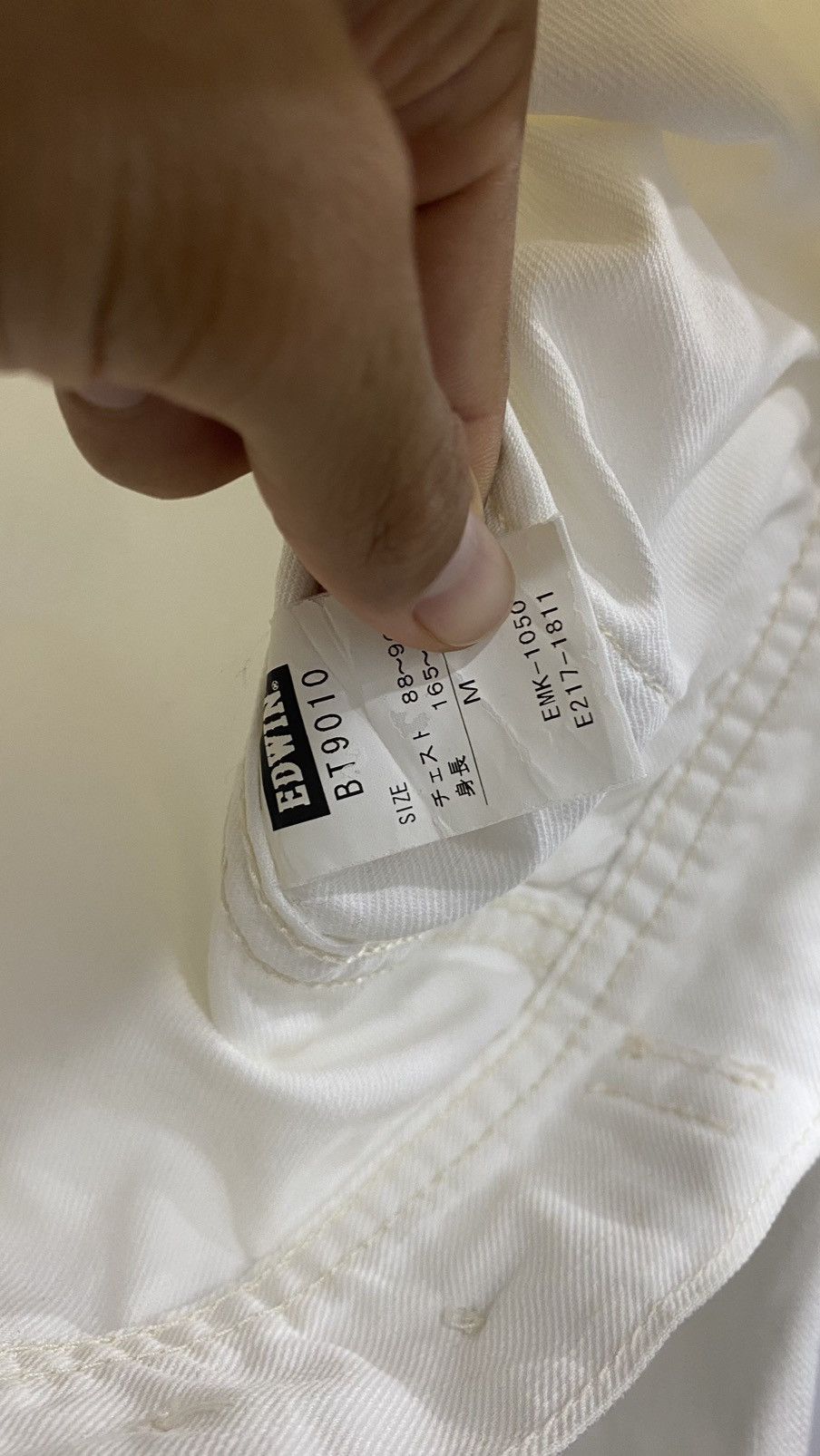 Edwin × Japanese Brand × Vintage Edwin 503 White Denim Jacket 90s Size US S / EU 44-46 / 1 - 9 Thumbnail
