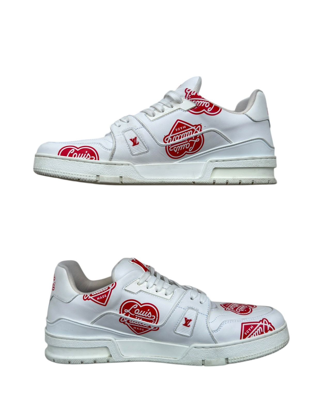Louis Vuitton × Nigo Louis Vuitton NIGO LV Made Heart Logo Trainer Sneakers Size US 11 / EU 44 - 3 Thumbnail