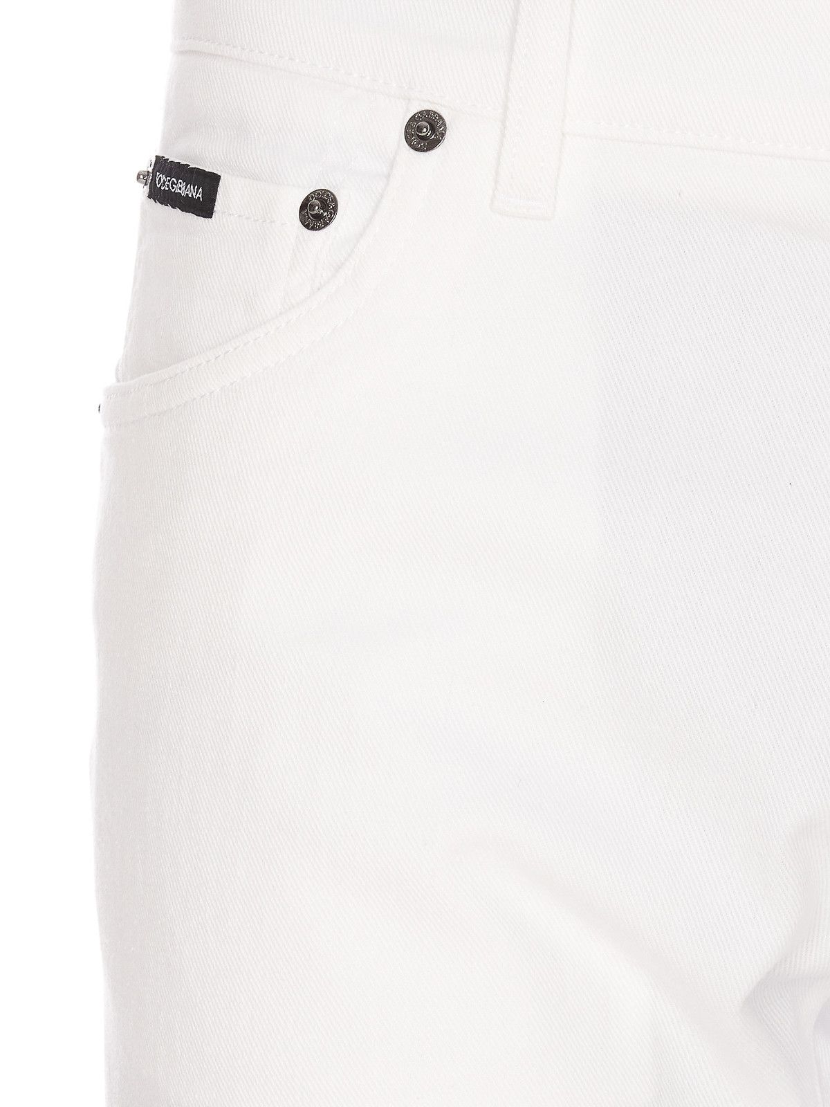 Dolce & Gabbana o1y0125 Logo Jeans in White Size US 28 / EU 44 - 4 Thumbnail