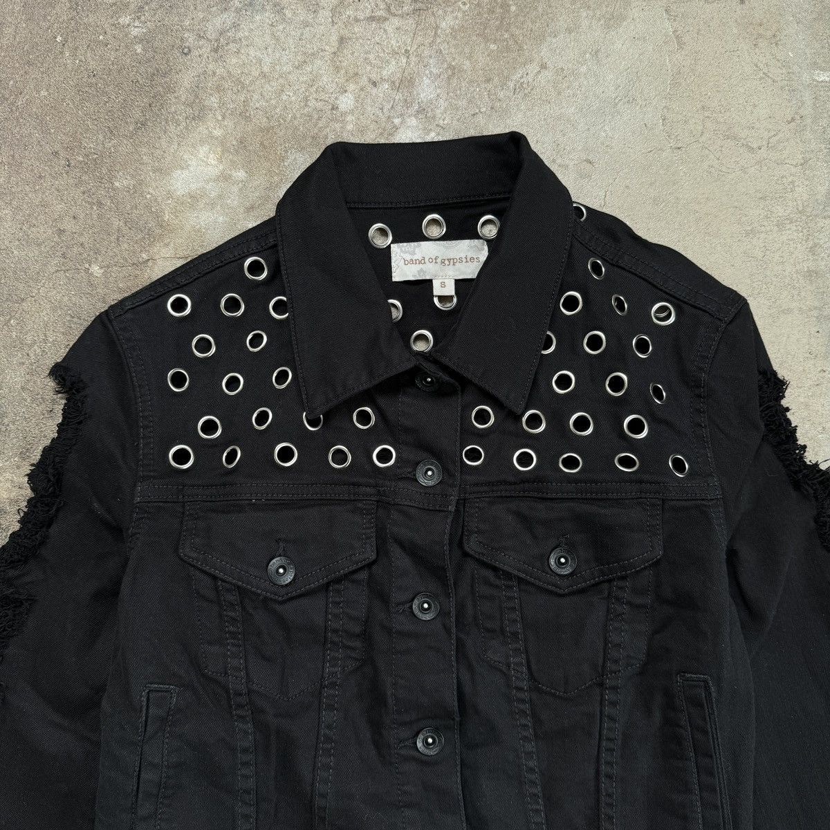 20471120 × Beauty Beast × Seditionaries Band Of Gypsies Punk Distressed Ringed Jacket Size S / US 4 / IT 40 - 7 Thumbnail