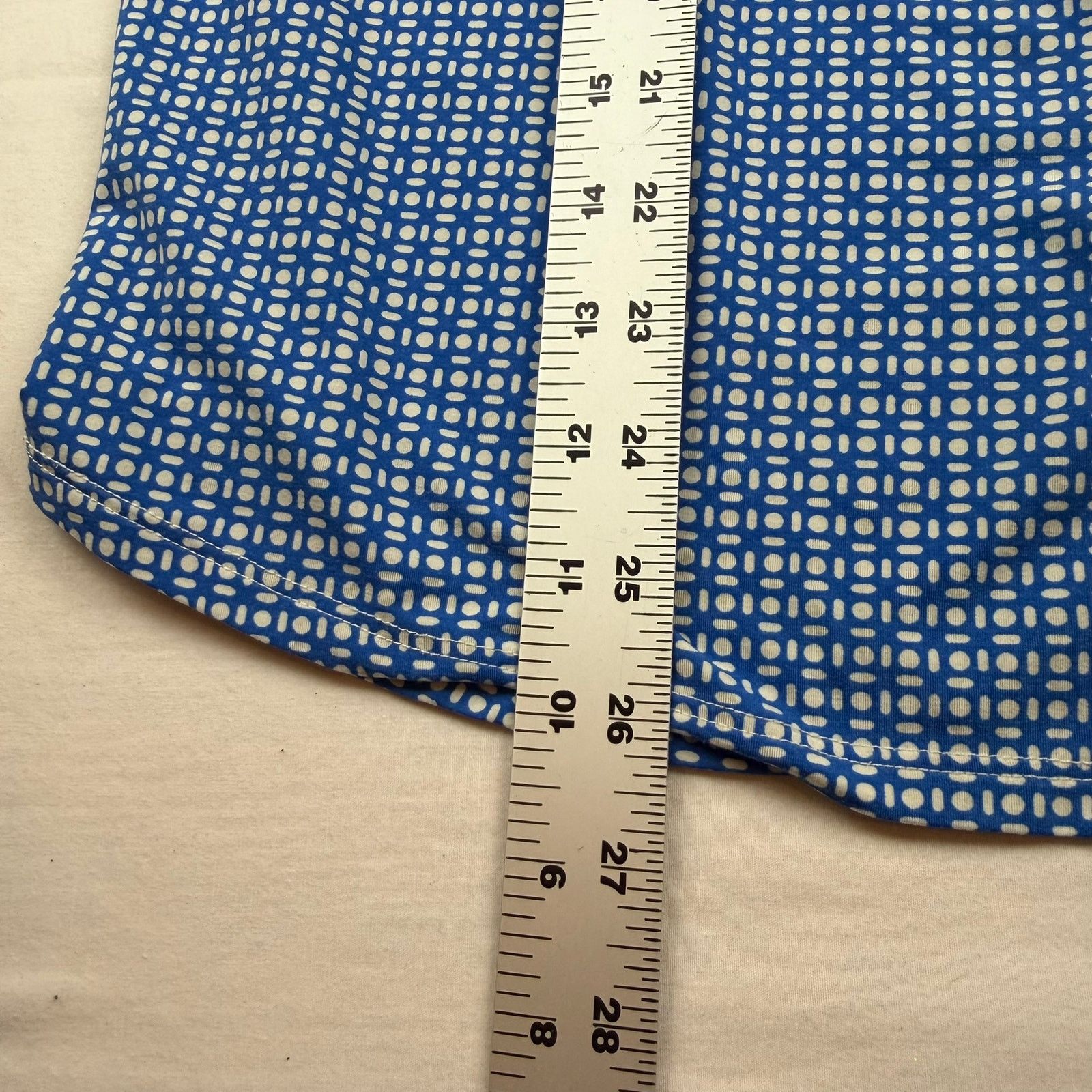 J.McLaughlin J. McLaughlin XL Blue Geometric Print Button Down Shirt Size XL / US 12-14 / IT 48-50 - 6 Thumbnail