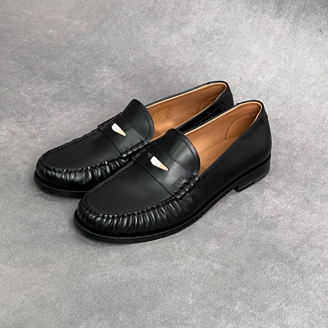 Hugo Boss HUGO BOSS Black Leather Loafers Size US 9 / IT 39 - 2 Thumbnail