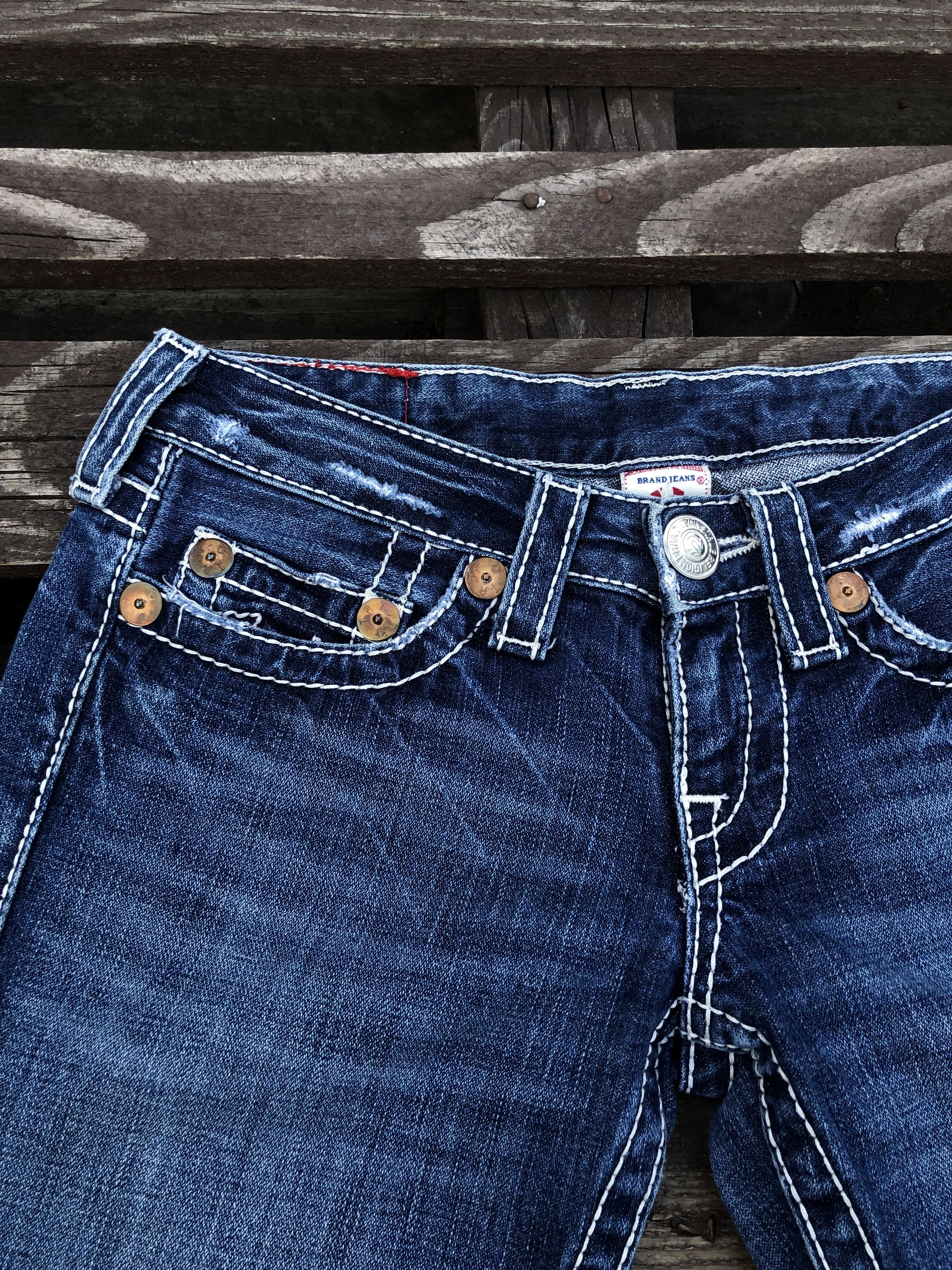 True Religion True Religion Y2K Vintage Johnny Big T Denim Jeans Size 27 Size 27" / US 4 / IT 40 - 3 Thumbnail