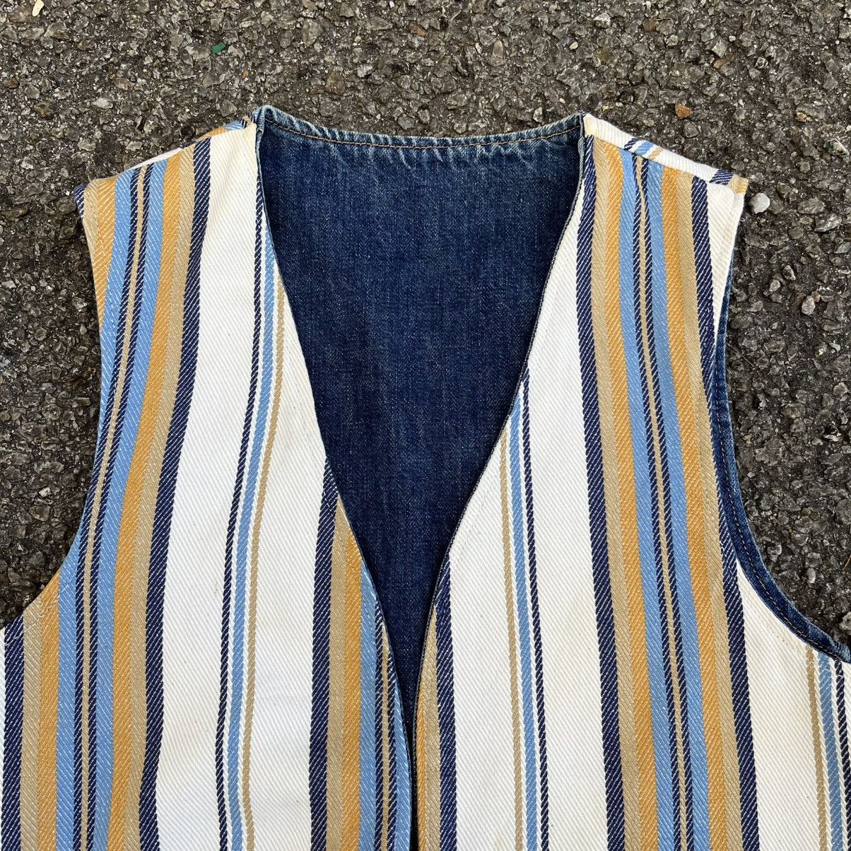 Levi's Vintage Levi’s Big E Orange Tab Reversible Denim Vest Size US S / EU 44-46 / 1 - 8 Thumbnail